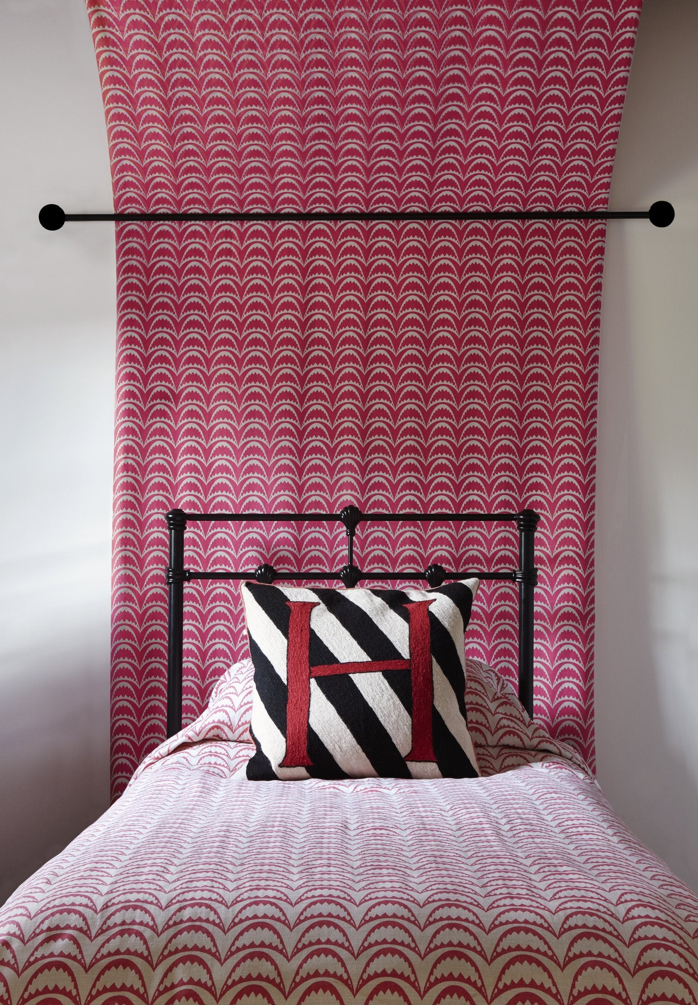 Arcade Roman Blind | Made to Measure | Pastel Pink