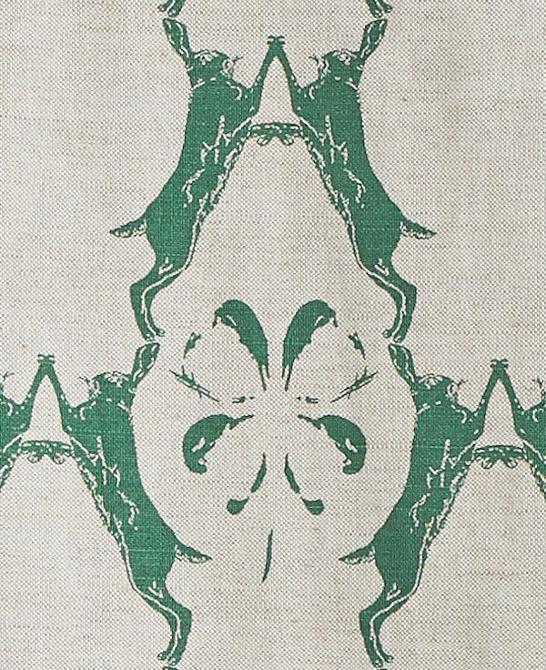 Boxing Hares Curtains | Made to Measure | Green