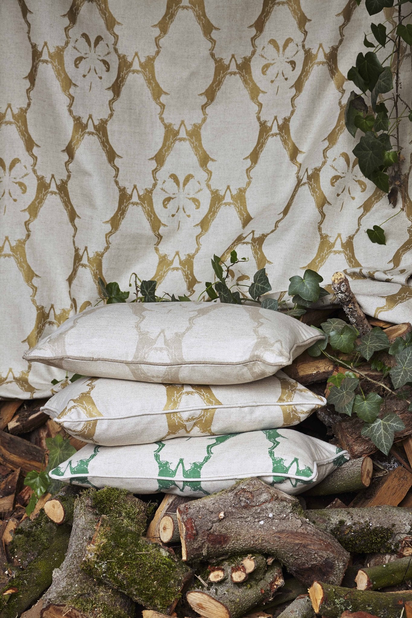 Boxing Hares Roman Blind | Made to Measure | Gold