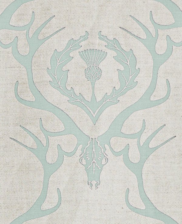 Deer Damask Curtains | Made to Measure | Duck Egg