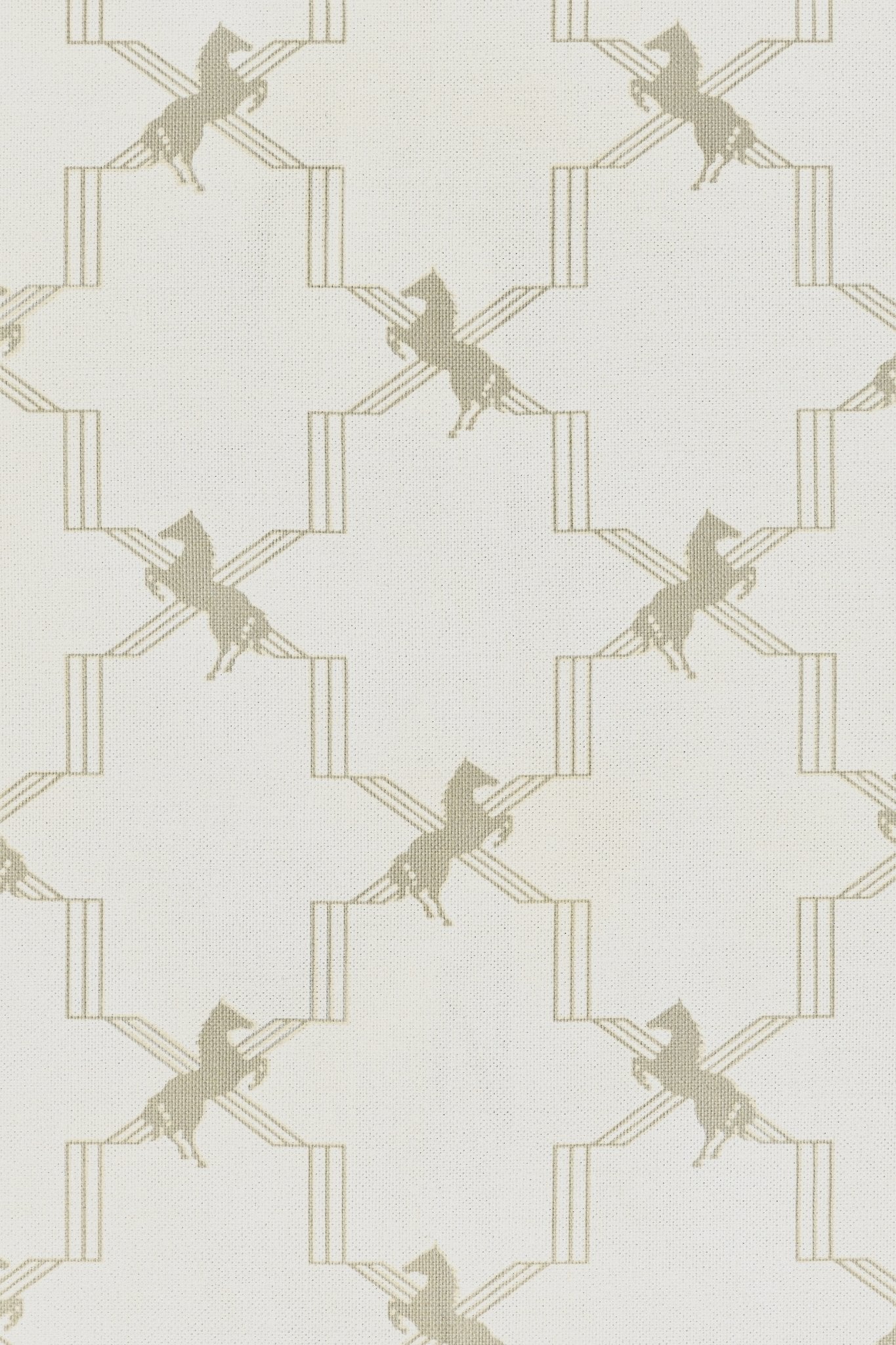 Horse Trellis Curtains | Made to Measure | Metallic Stone