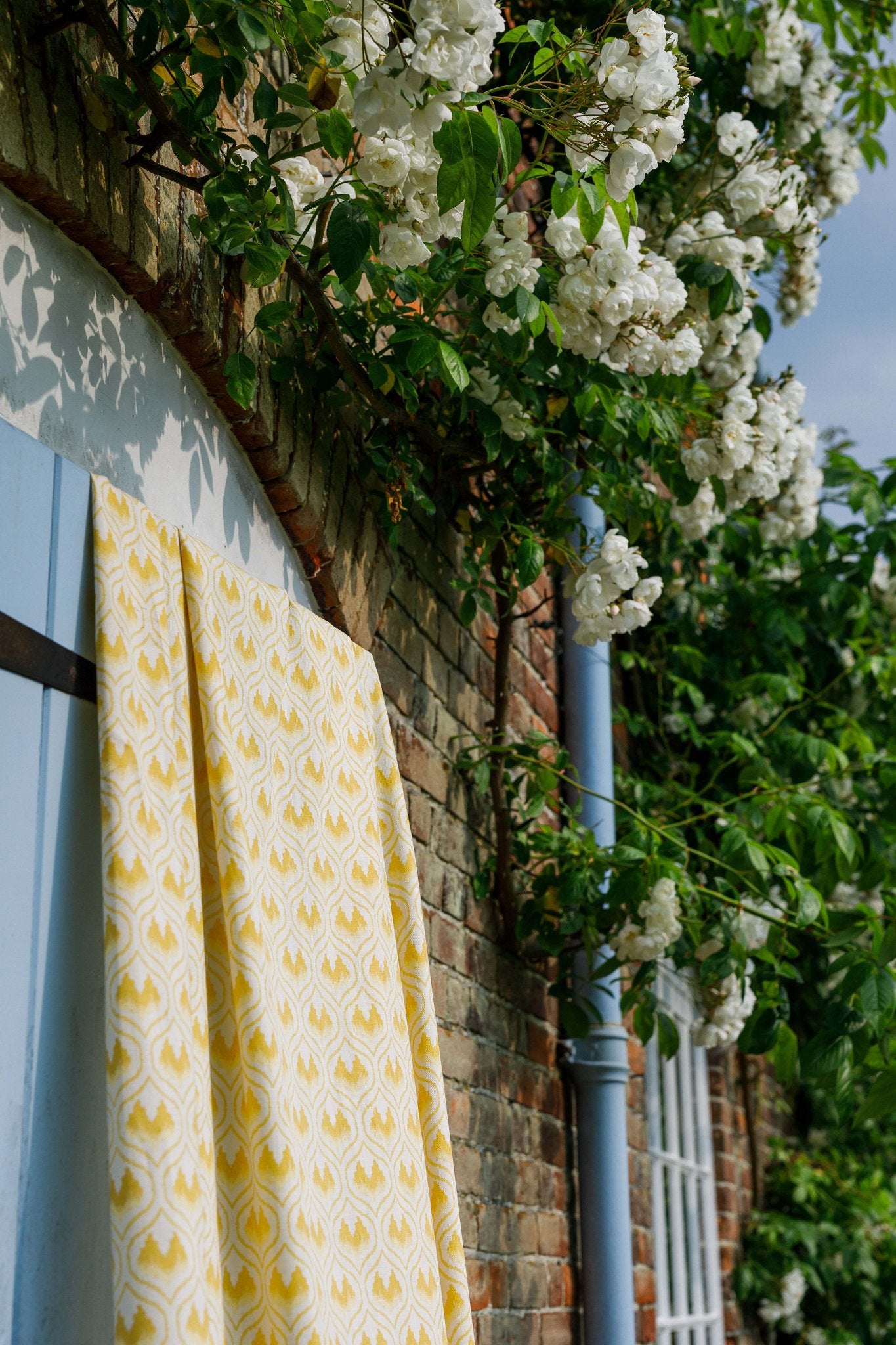 Ikat Heart Curtains | Made to Measure | Mustard