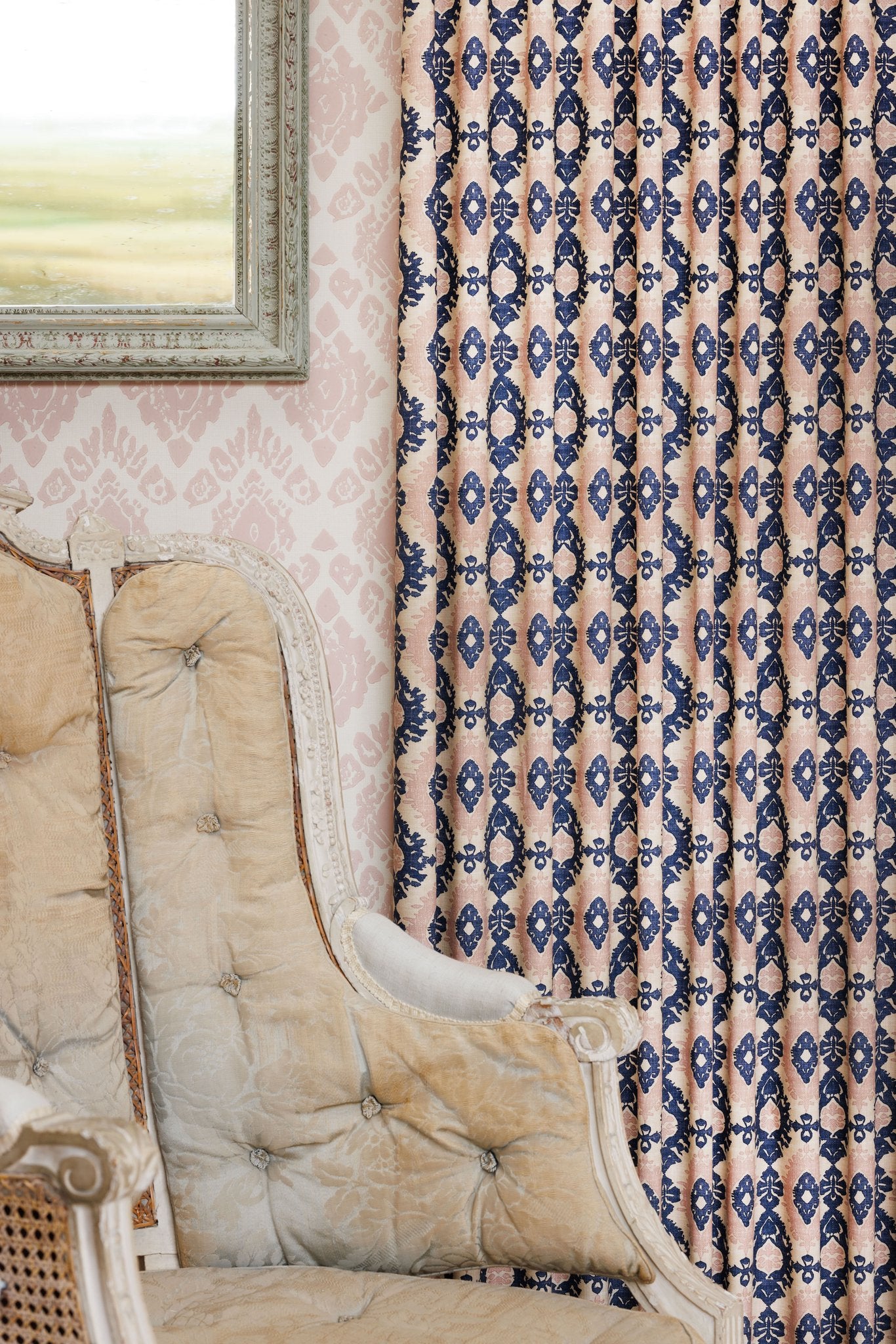 Kilim Curtains | Made to Measure | Navy/Pink