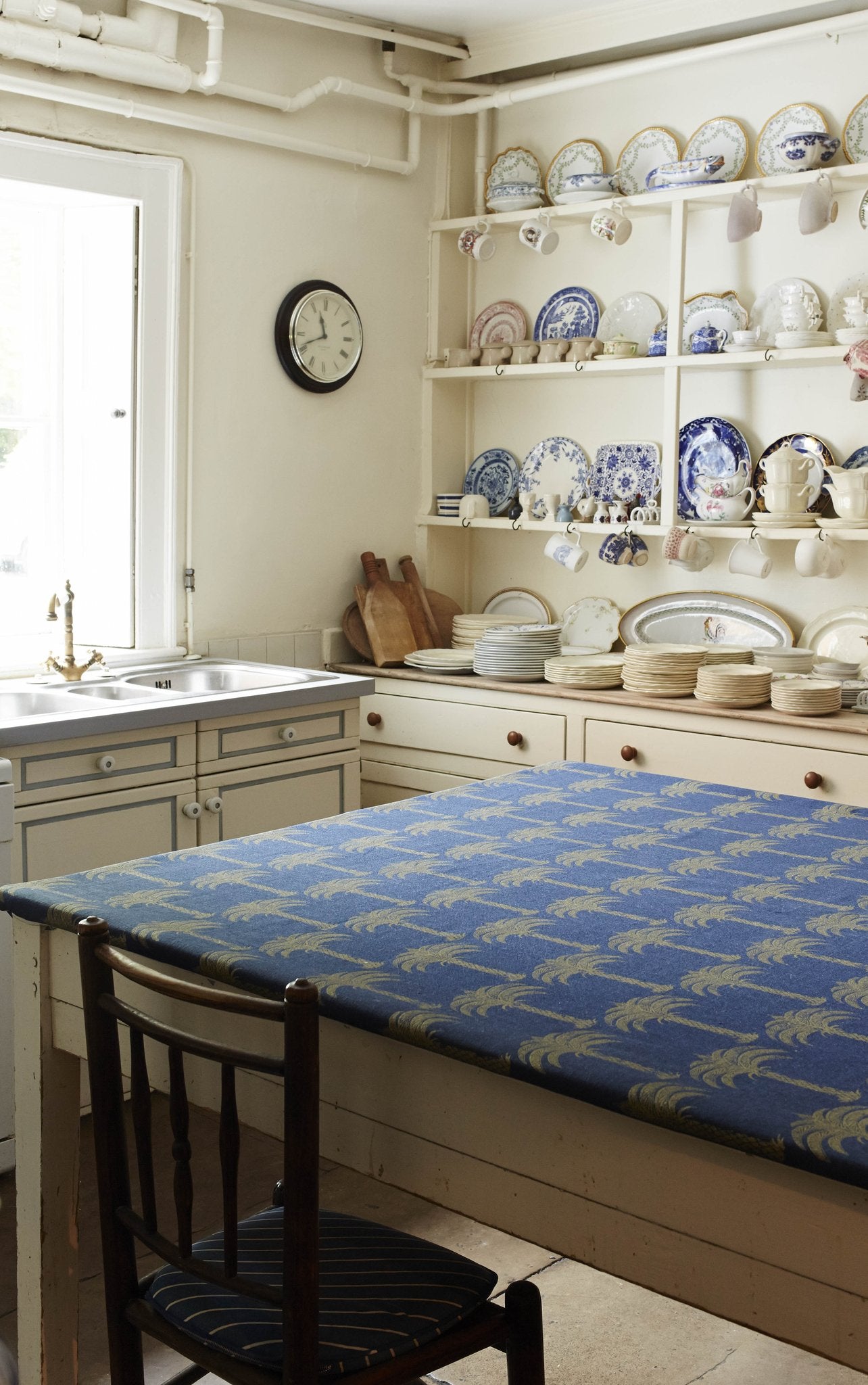 Marrakech Palm Roman Blind | Made to Measure | Soft Gold