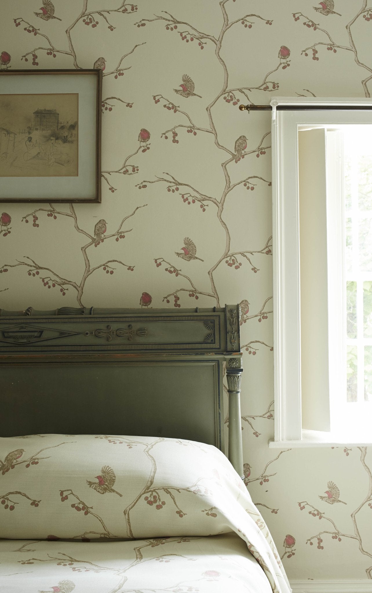 The English Robin Curtains | Made to Measure | Parchment