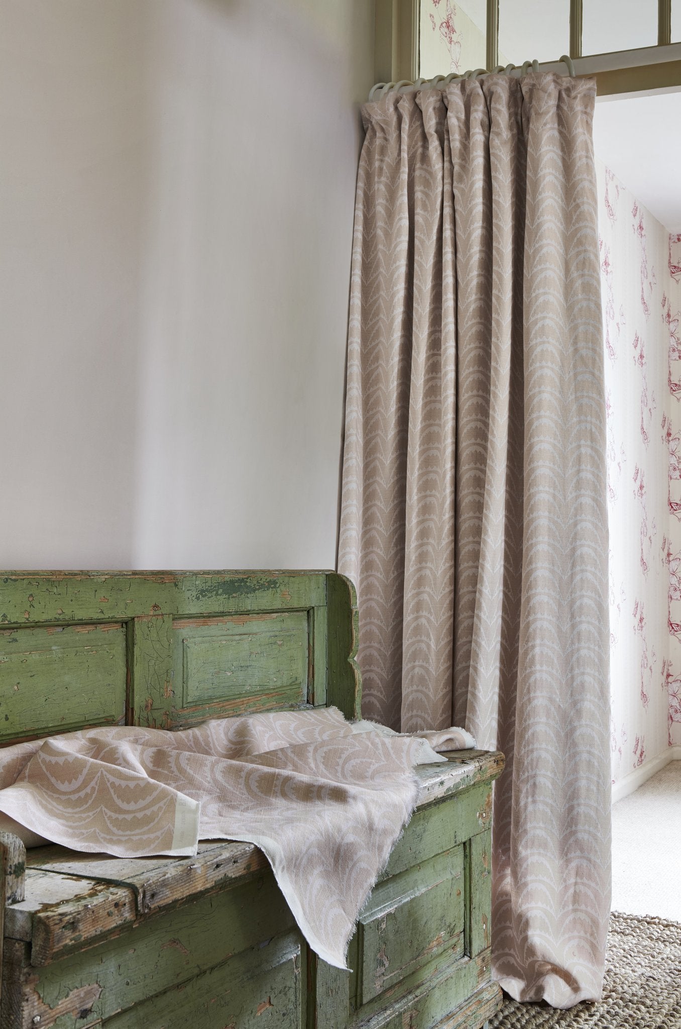 Arcade Roman Blind | Made to Measure | Pastel Pink