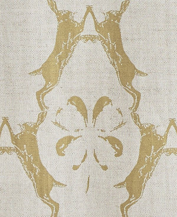 Boxing Hares Curtains | Made to Measure | Gold