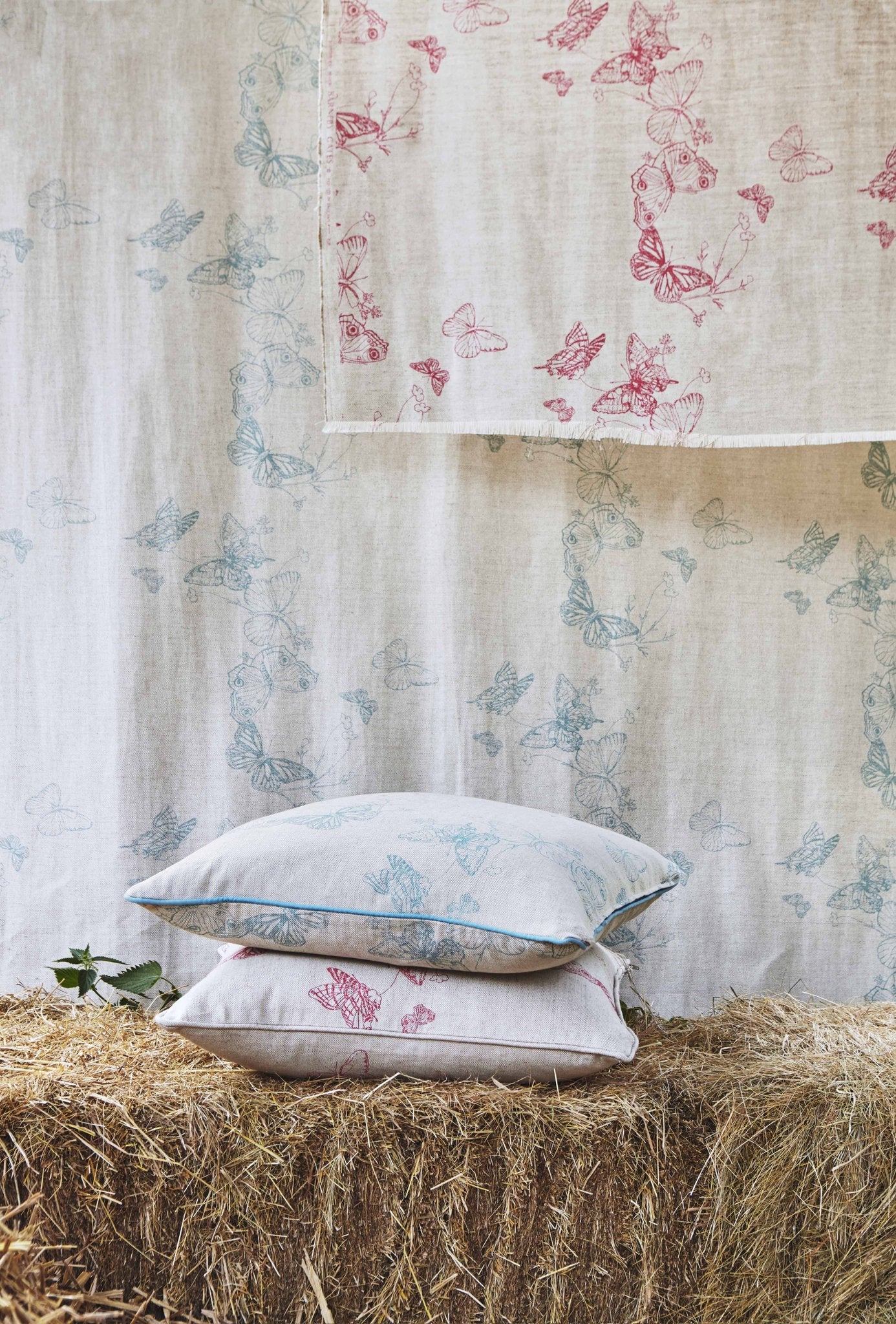 Butterflies Curtains | Made to Measure | Ice Blue