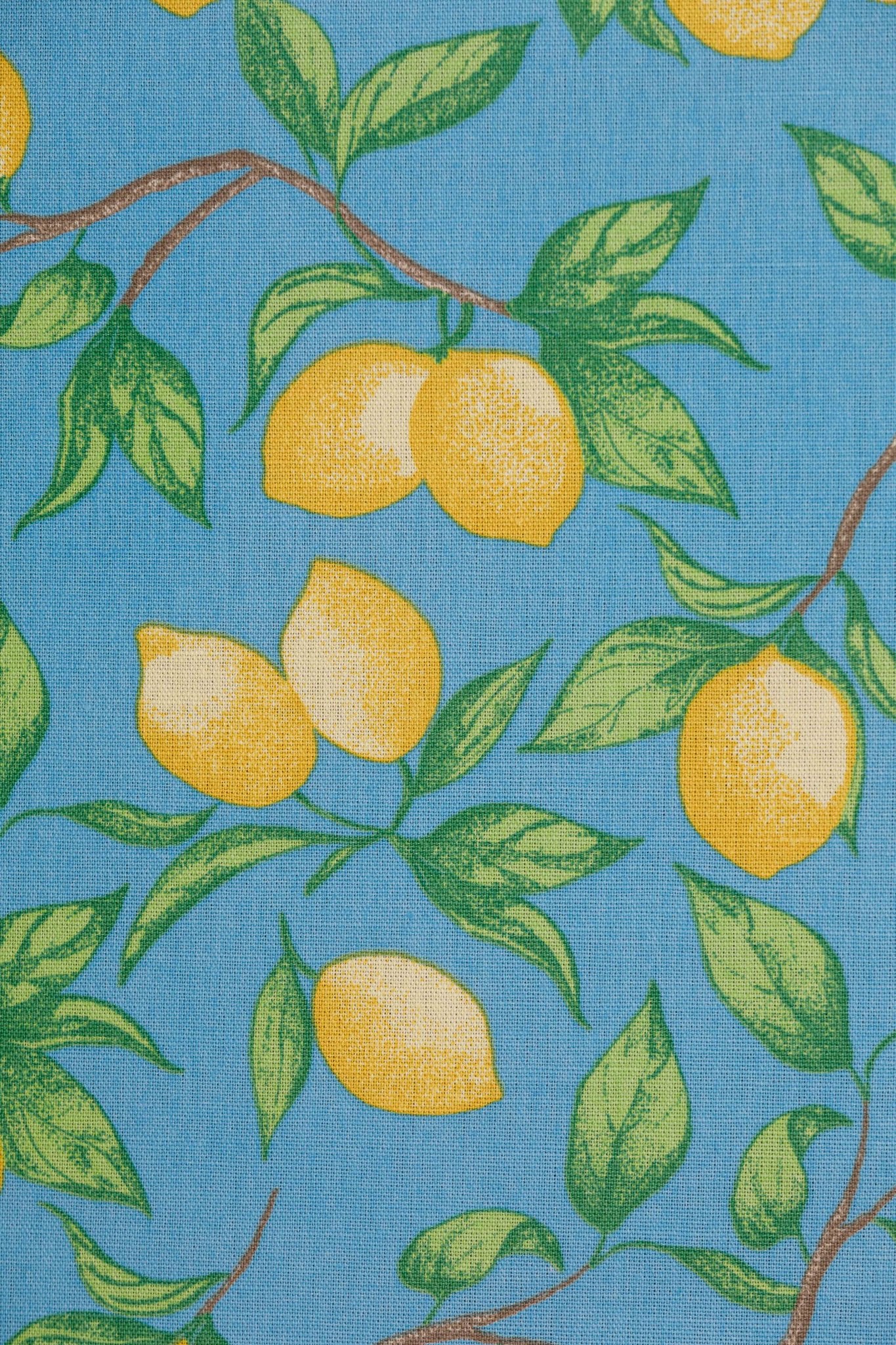 Capri Lemon Curtains | Made to Measure | Azure Blue