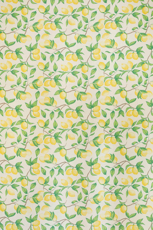 Capri Lemon Curtains | Made to Measure | Cream