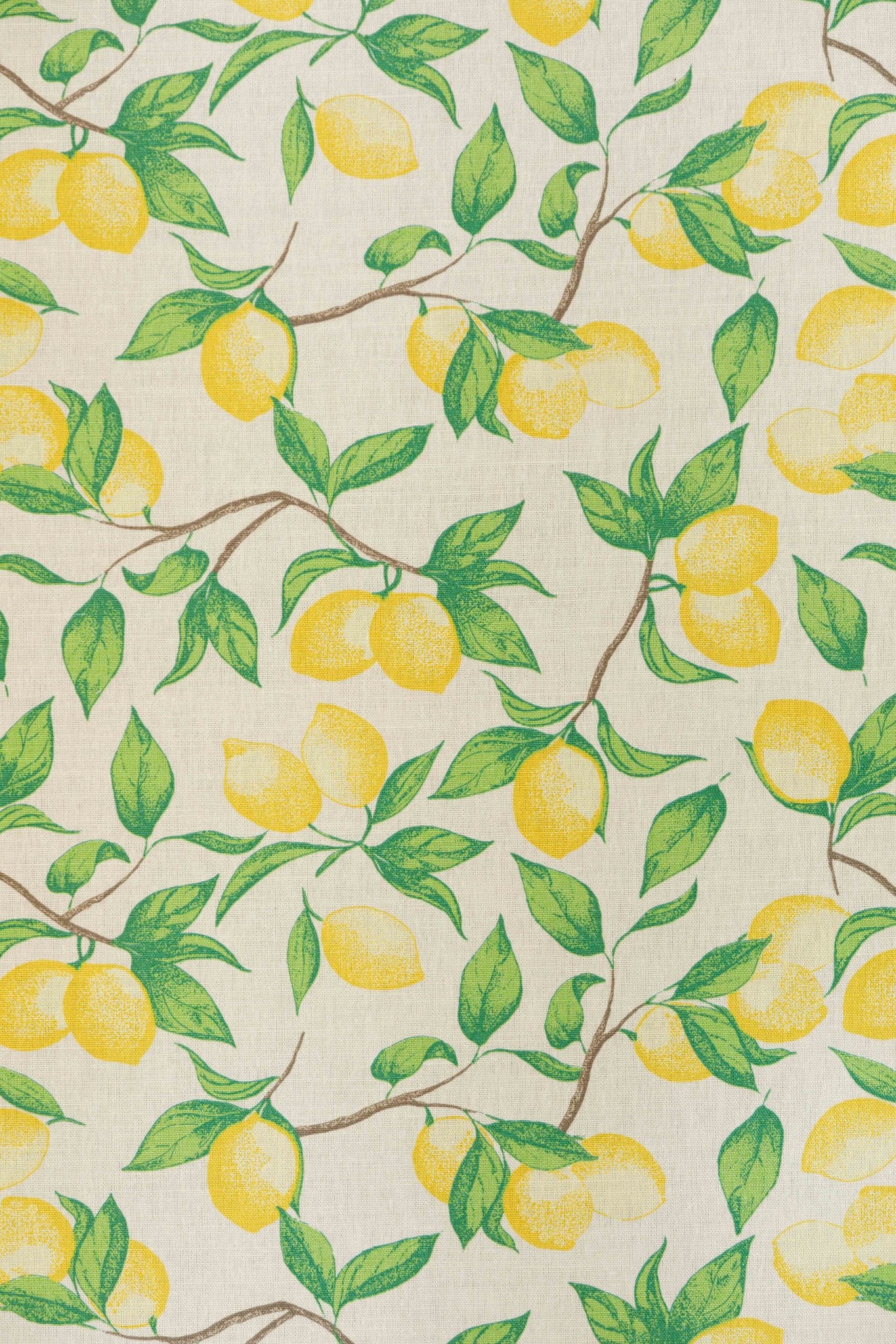 Capri Lemon Curtains | Made to Measure | Cream