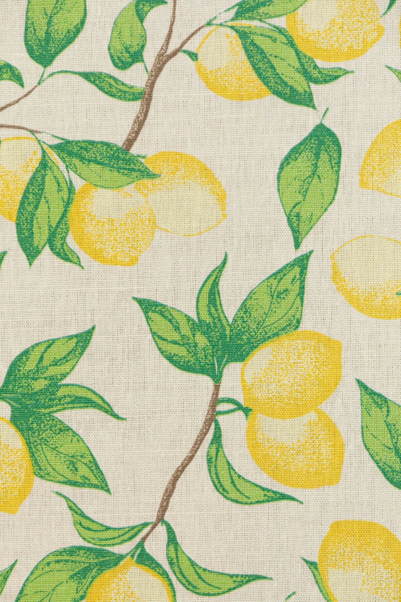 Capri Lemon Curtains | Made to Measure | Cream