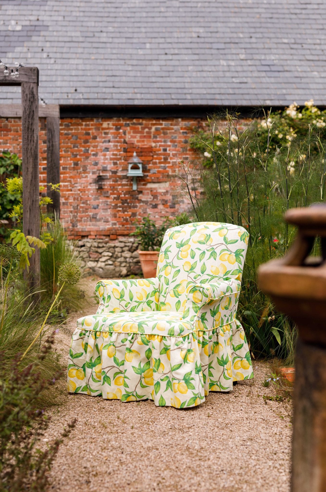 Capri Lemon Curtains | Made to Measure | Cream