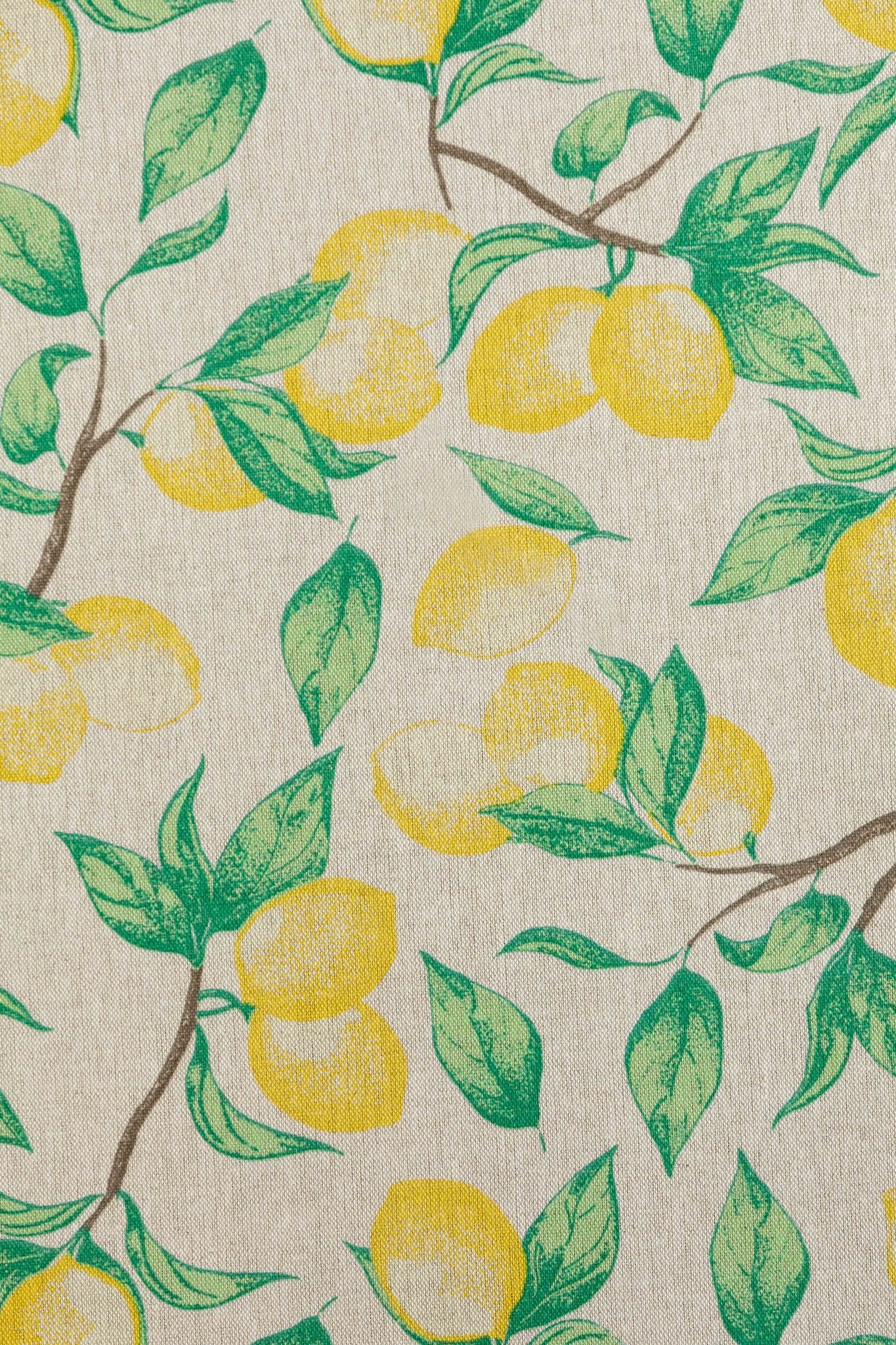 Capri Lemon Curtains | Made to Measure | Natural
