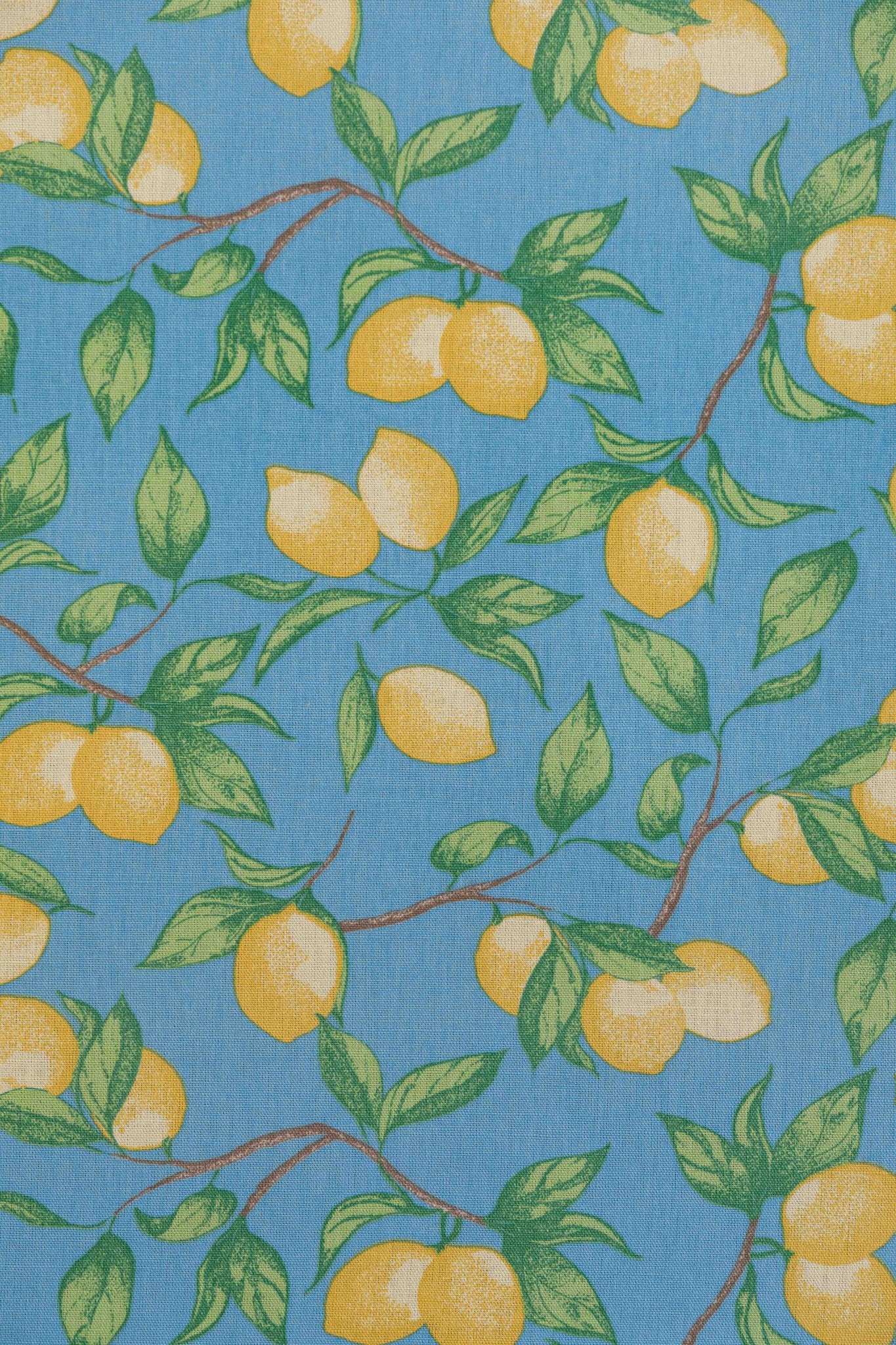 Capri Lemon Roman Blind | Made to Measure | Azure Blue