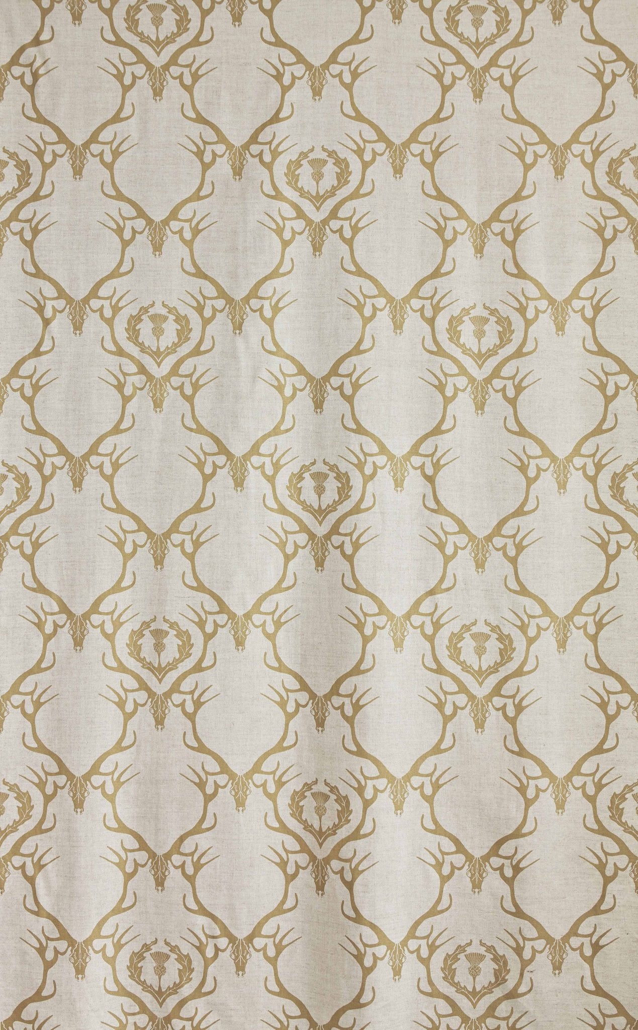 Deer Damask Curtains | Made to Measure | Gold