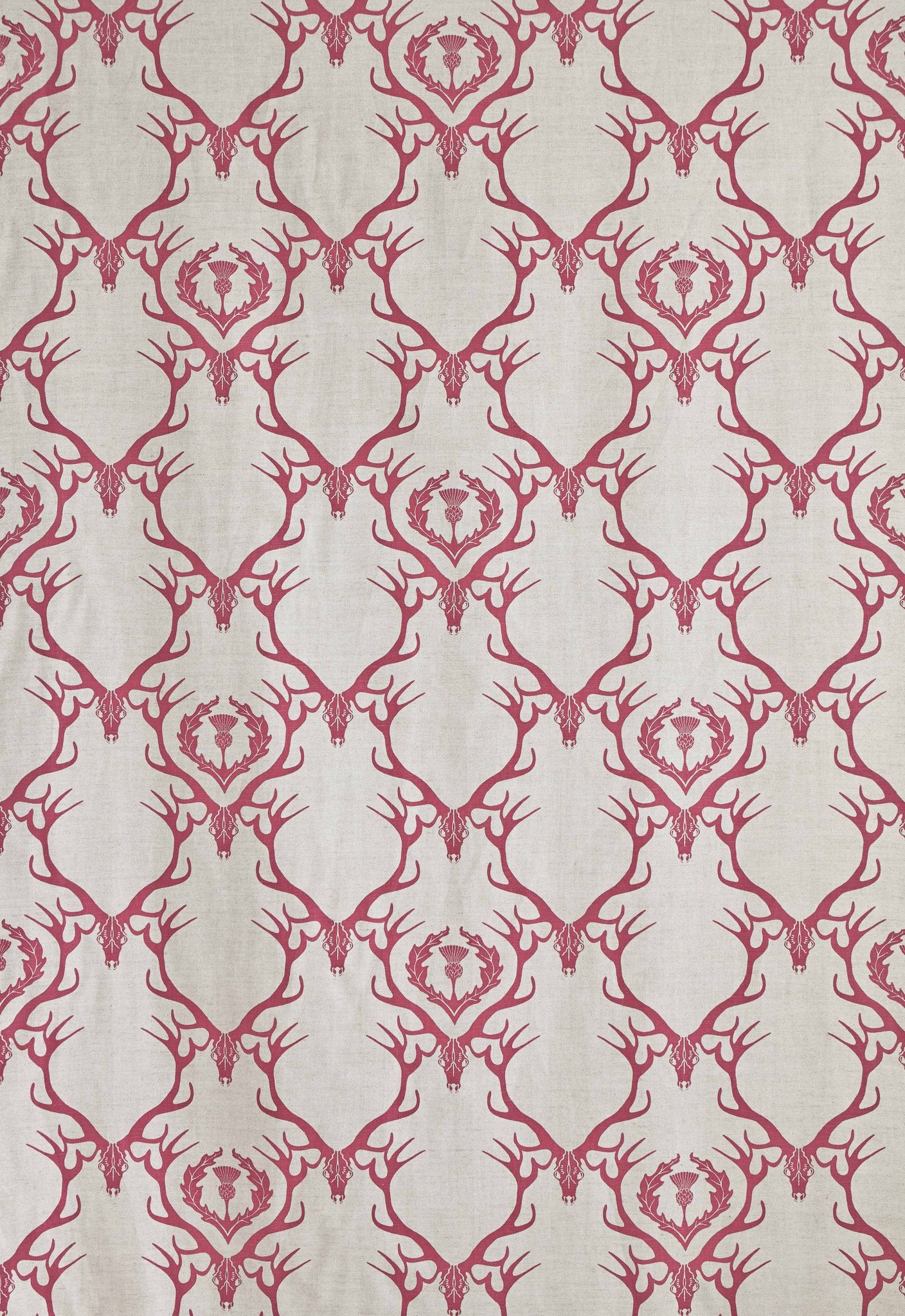 Deer Damask Roman Blind | Made to Measure | Claret