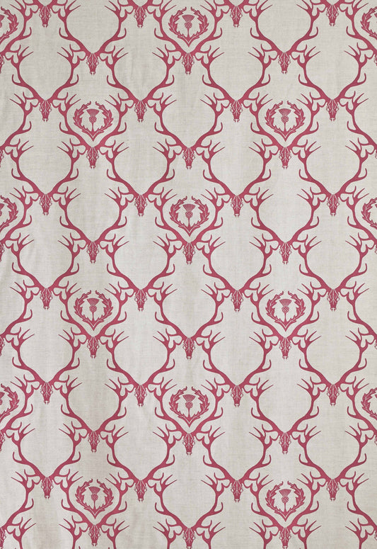 Deer Damask Roman Blind | Made to Measure | Claret