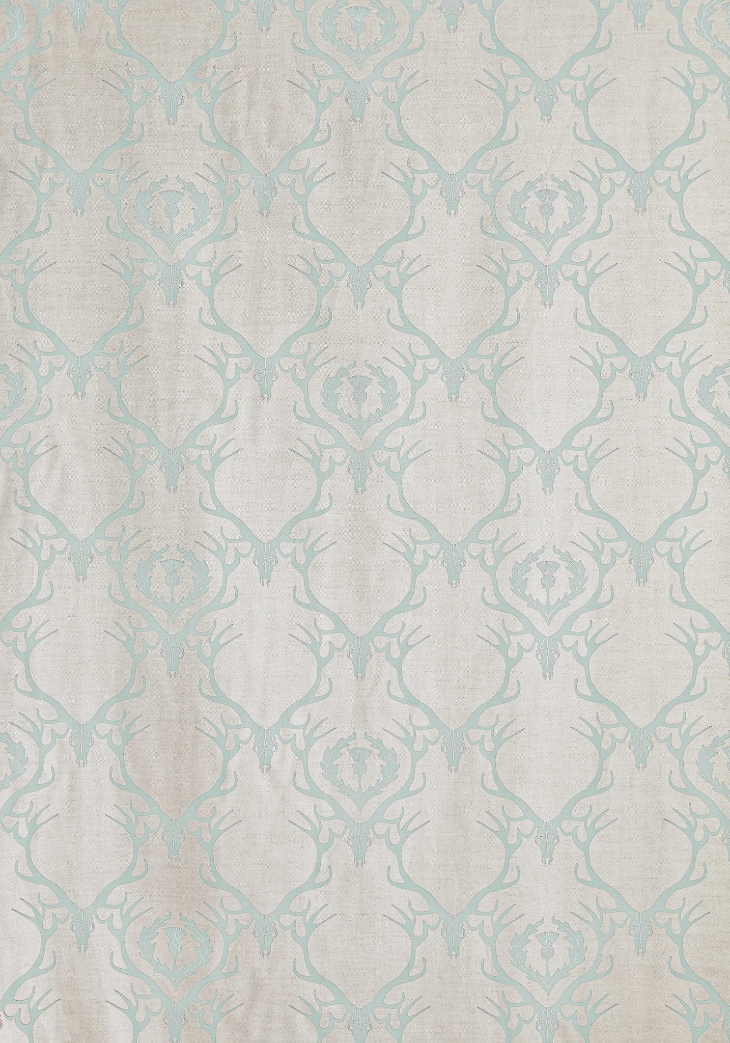 Deer Damask Roman Blind | Made to Measure | Duck Egg