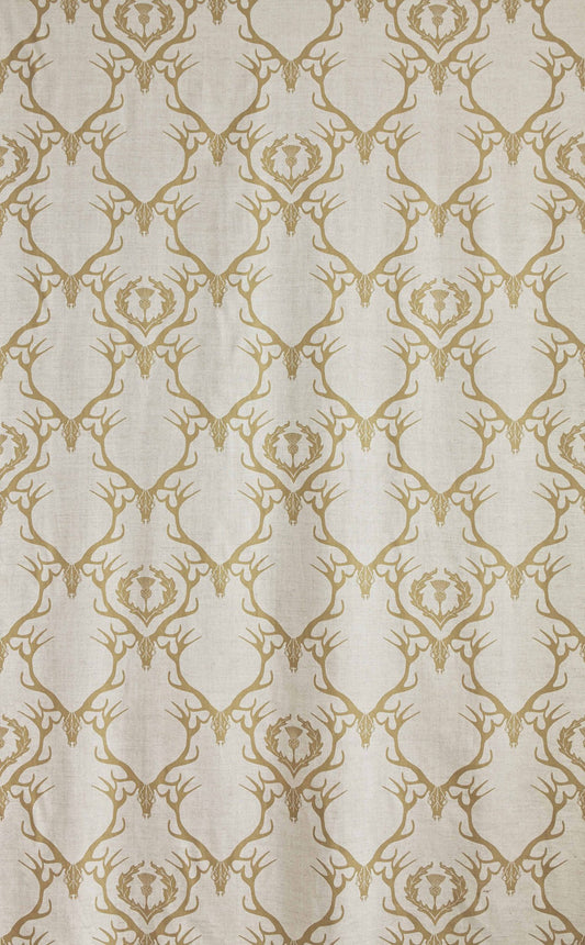 Deer Damask Roman Blind | Made to Measure | Gold