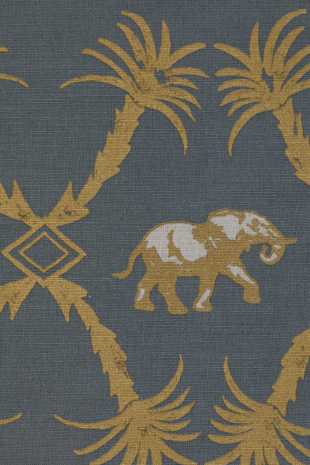 Elephant Palm Curtains | Made to Measure | Gunmetal / Gold