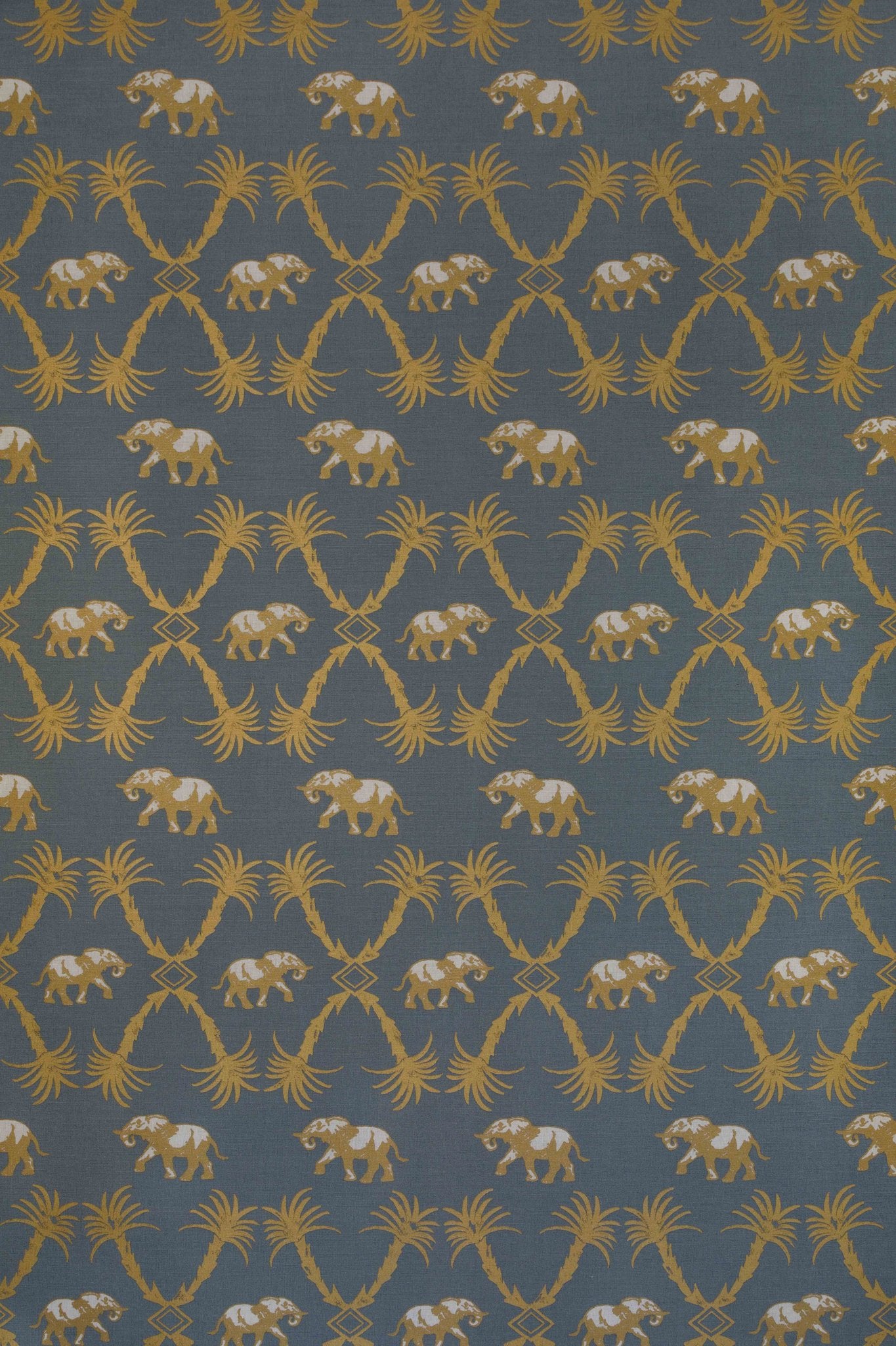 Elephant Palm Curtains | Made to Measure | Gunmetal / Gold