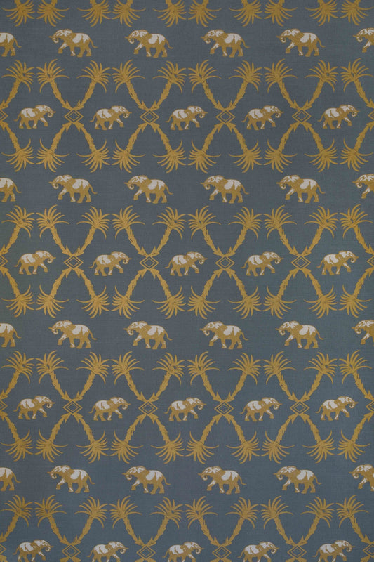 Elephant Palm Curtains | Made to Measure | Gunmetal / Gold