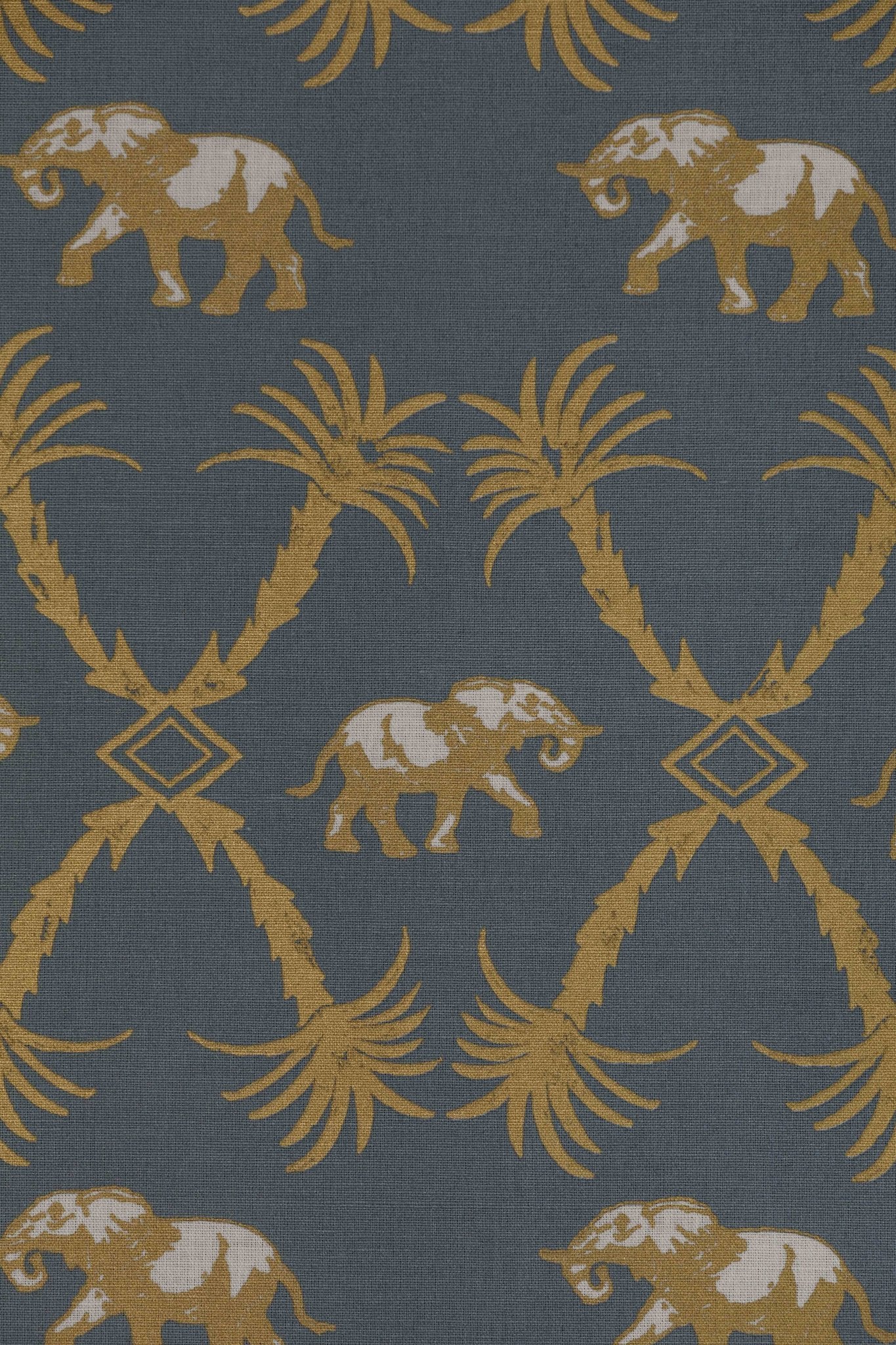Elephant Palm Roman Blind | Made to Measure | Gunmetal / Gold