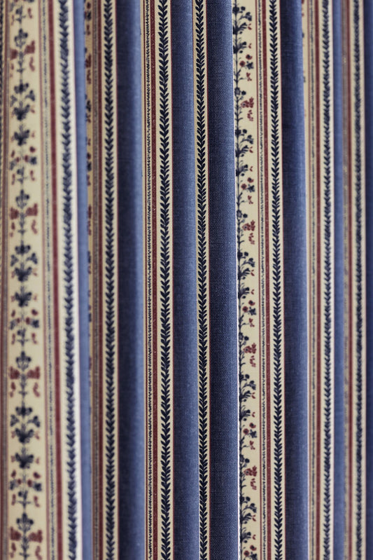 Folk Stripe Roman Blind | Made to Measure | Navy