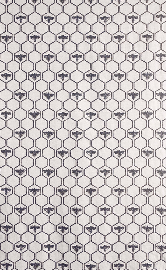 Honey Bees Curtains | Made to Measure | Charcoal