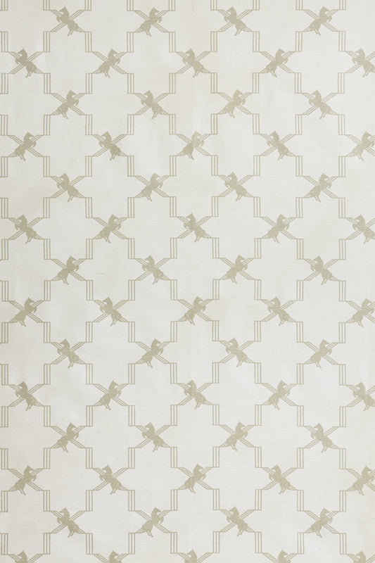 Horse Trellis Curtains | Made to Measure | Metallic Stone