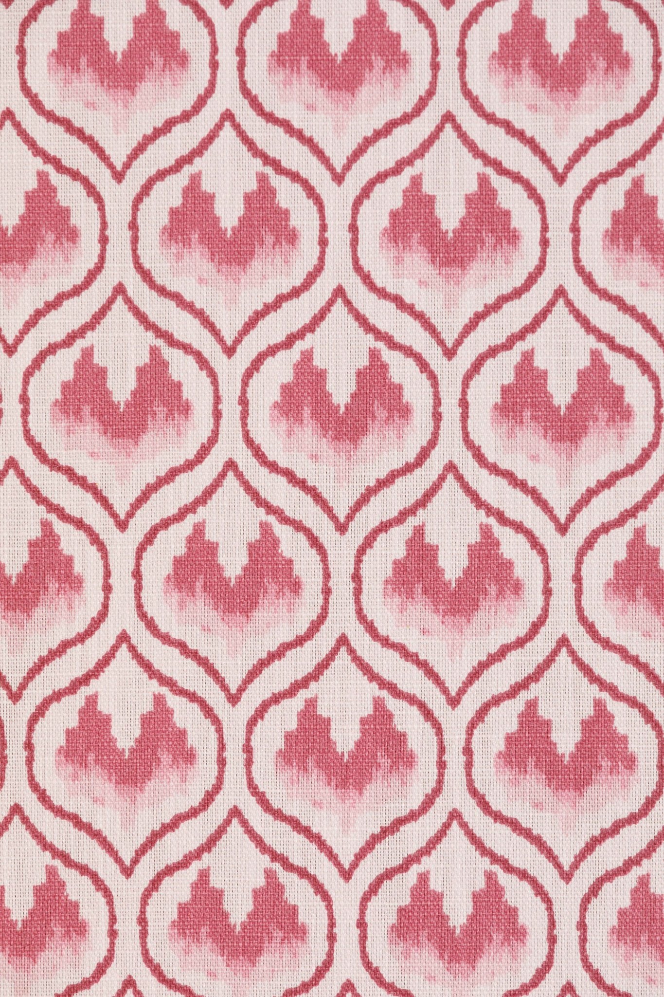 Ikat Heart Curtains | Made to Measure | Oxblood