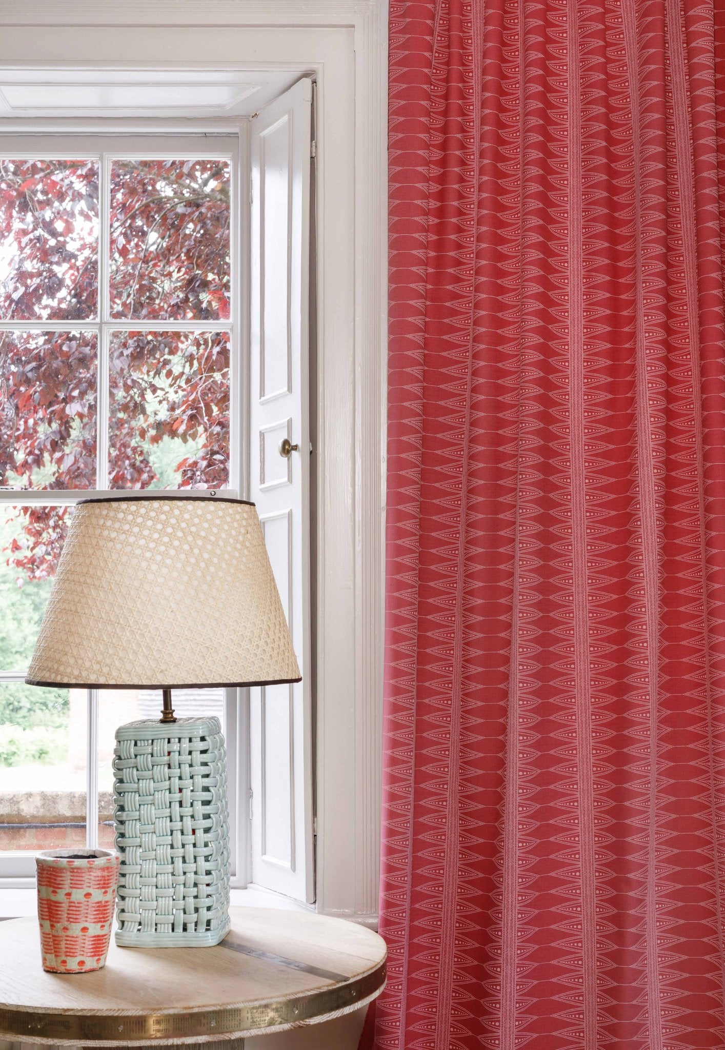 Indian Stripe Curtains | Made to Measure | Snug Red