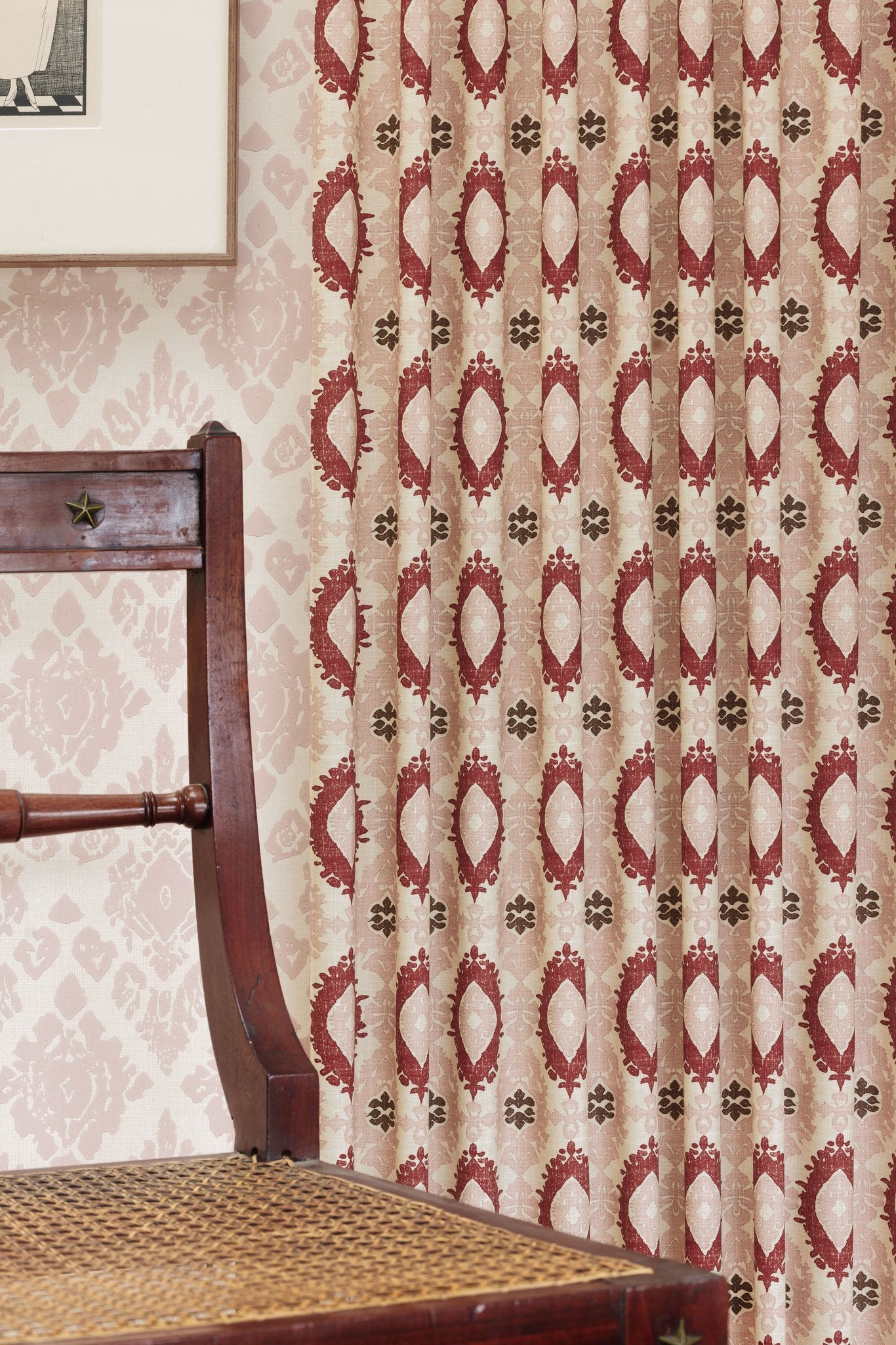 Kilim Roman Blind | Made to Measure | Red/Pink