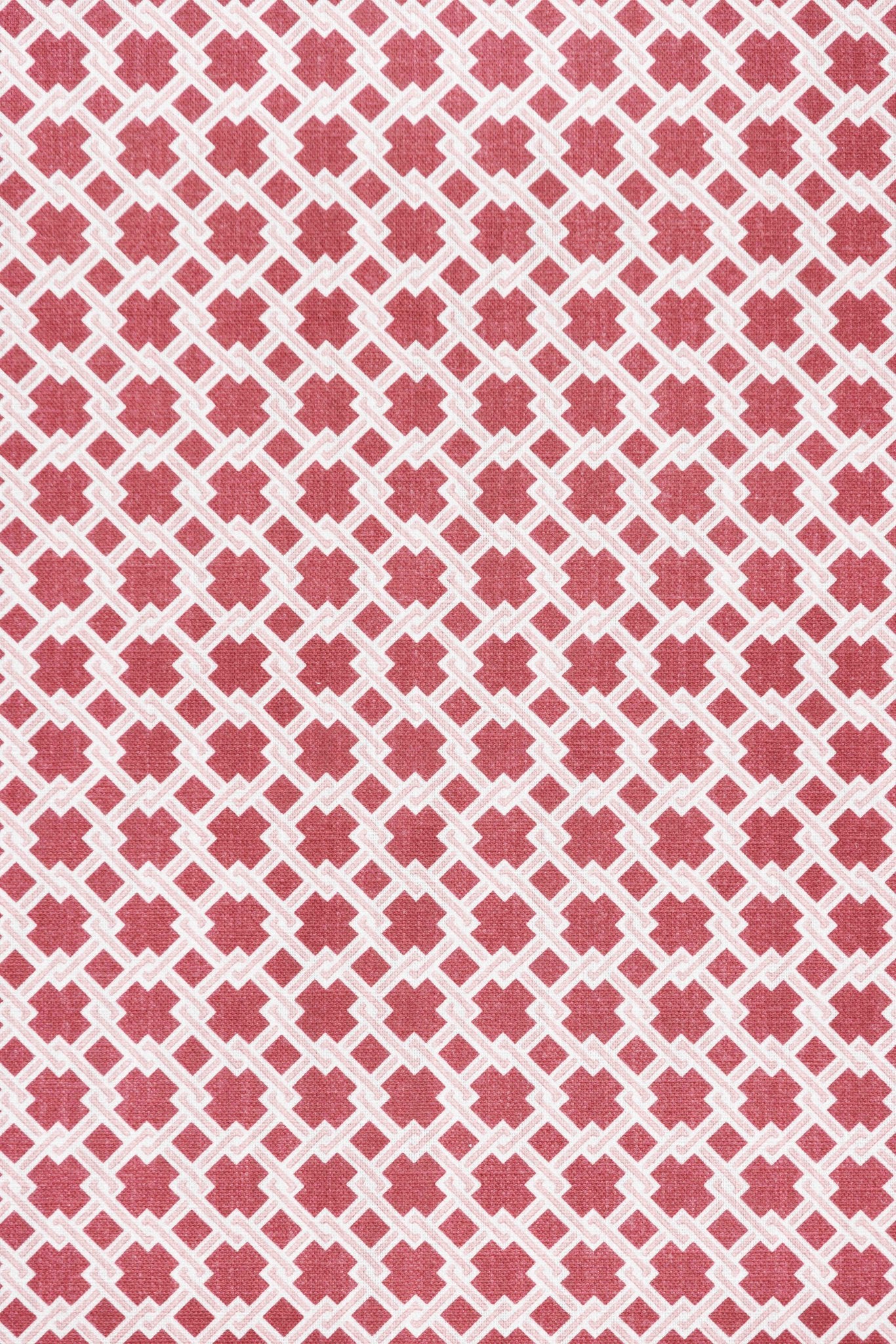 Lattice Cane Curtains | Made to Measure | Red/Pink
