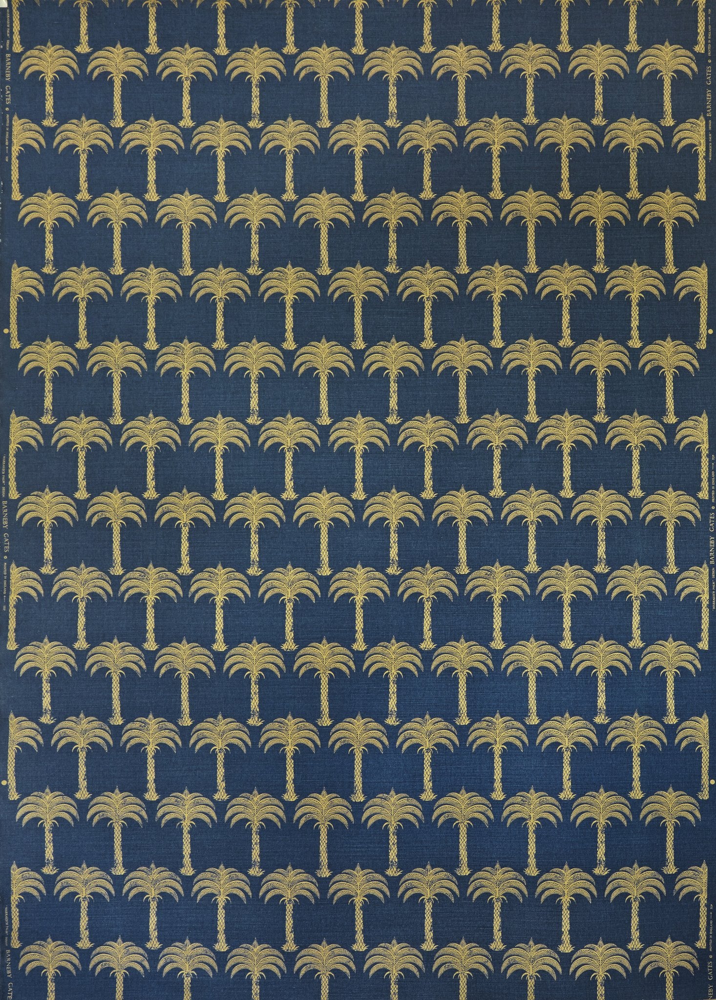 Marrakech Palm Curtains | Made to Measure | Midnight Blue