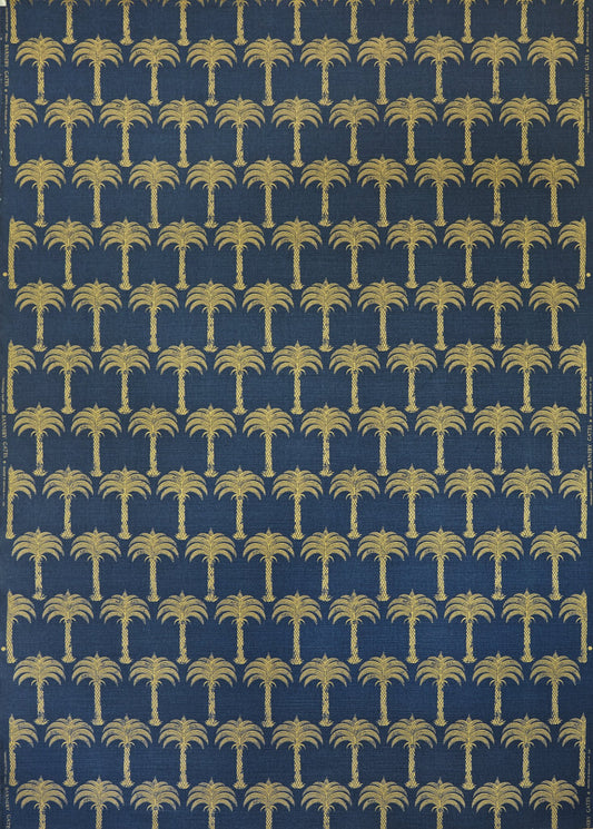 Marrakech Palm Roman Blind | Made to Measure | Midnight Blue