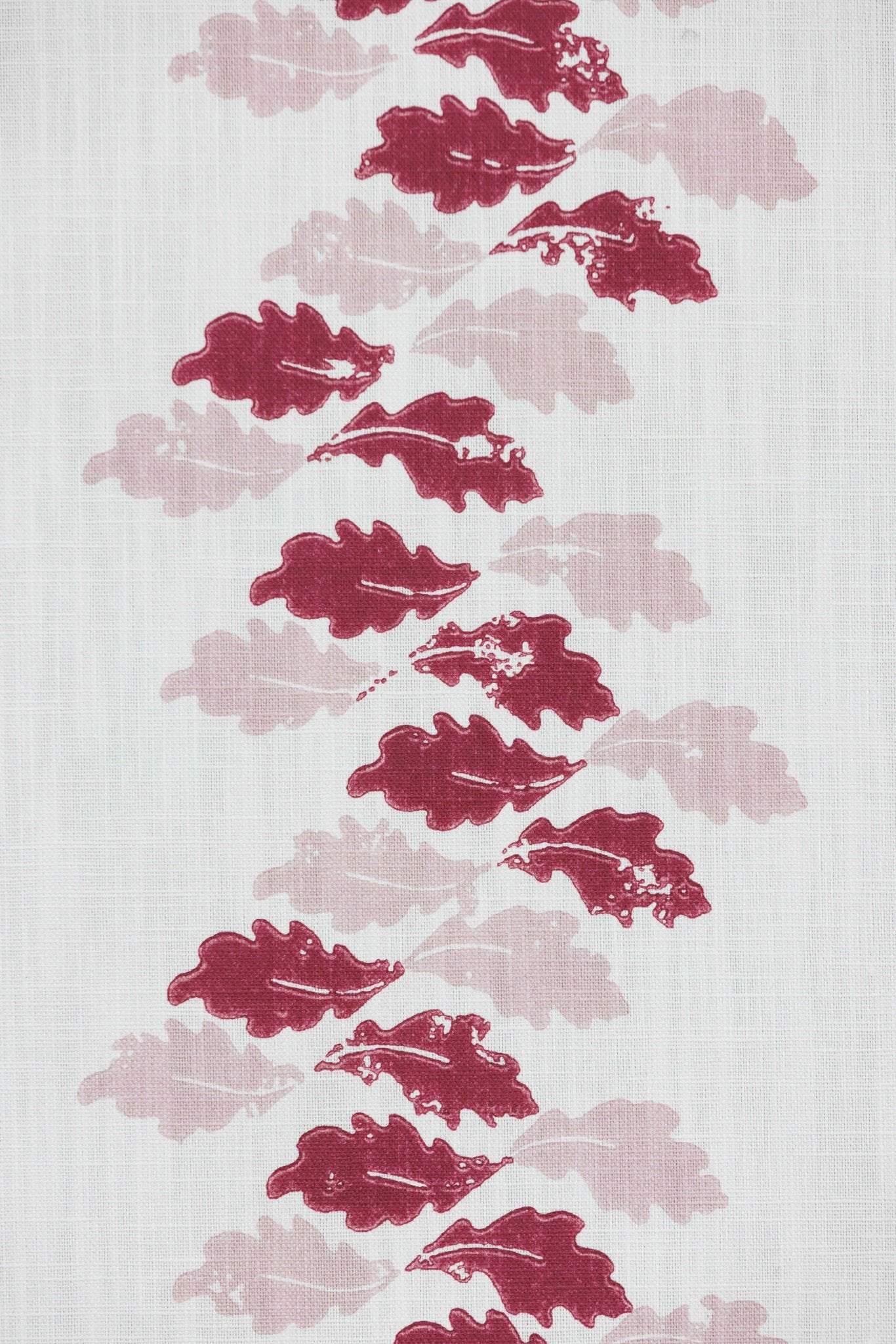 Oak Leaves Curtains | Made to Measure | Red/Pink