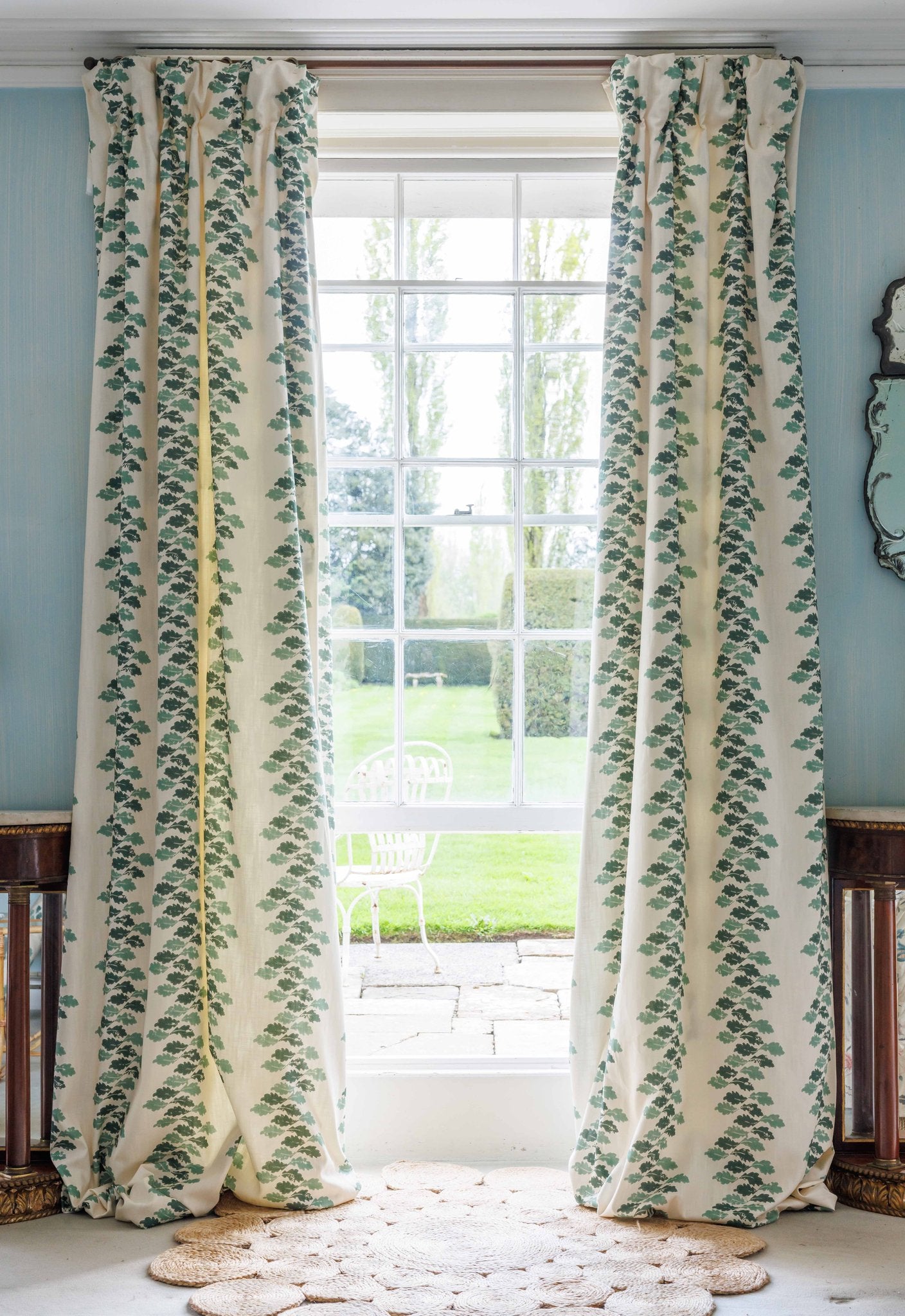 Oak Leaves Roman Blind | Made to Measure | Green