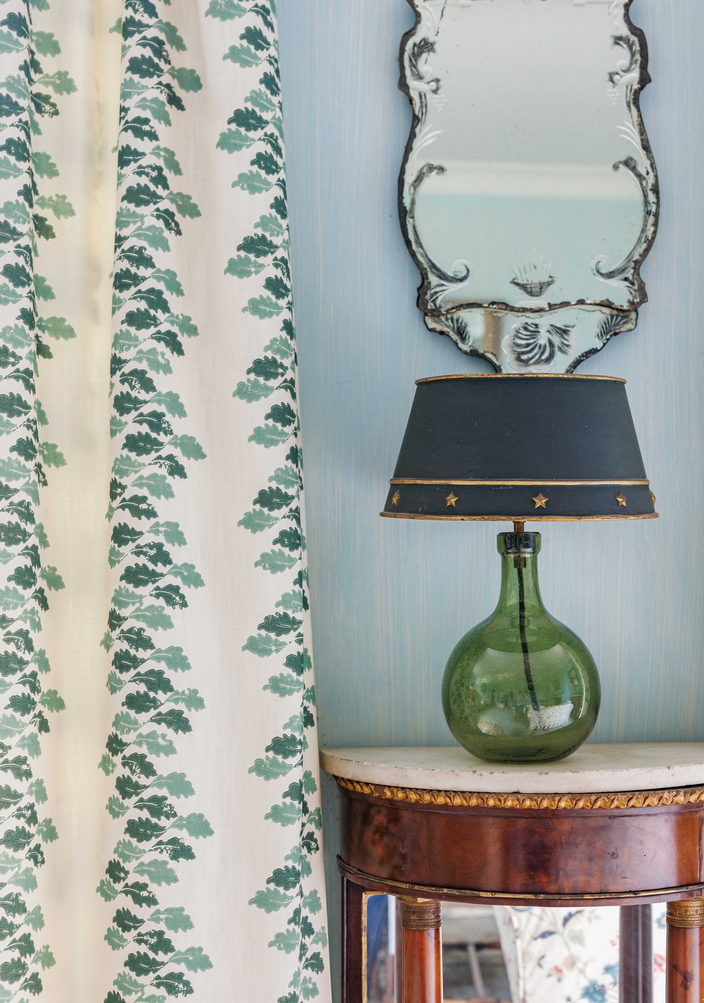 Oak Leaves Roman Blind | Made to Measure | Green