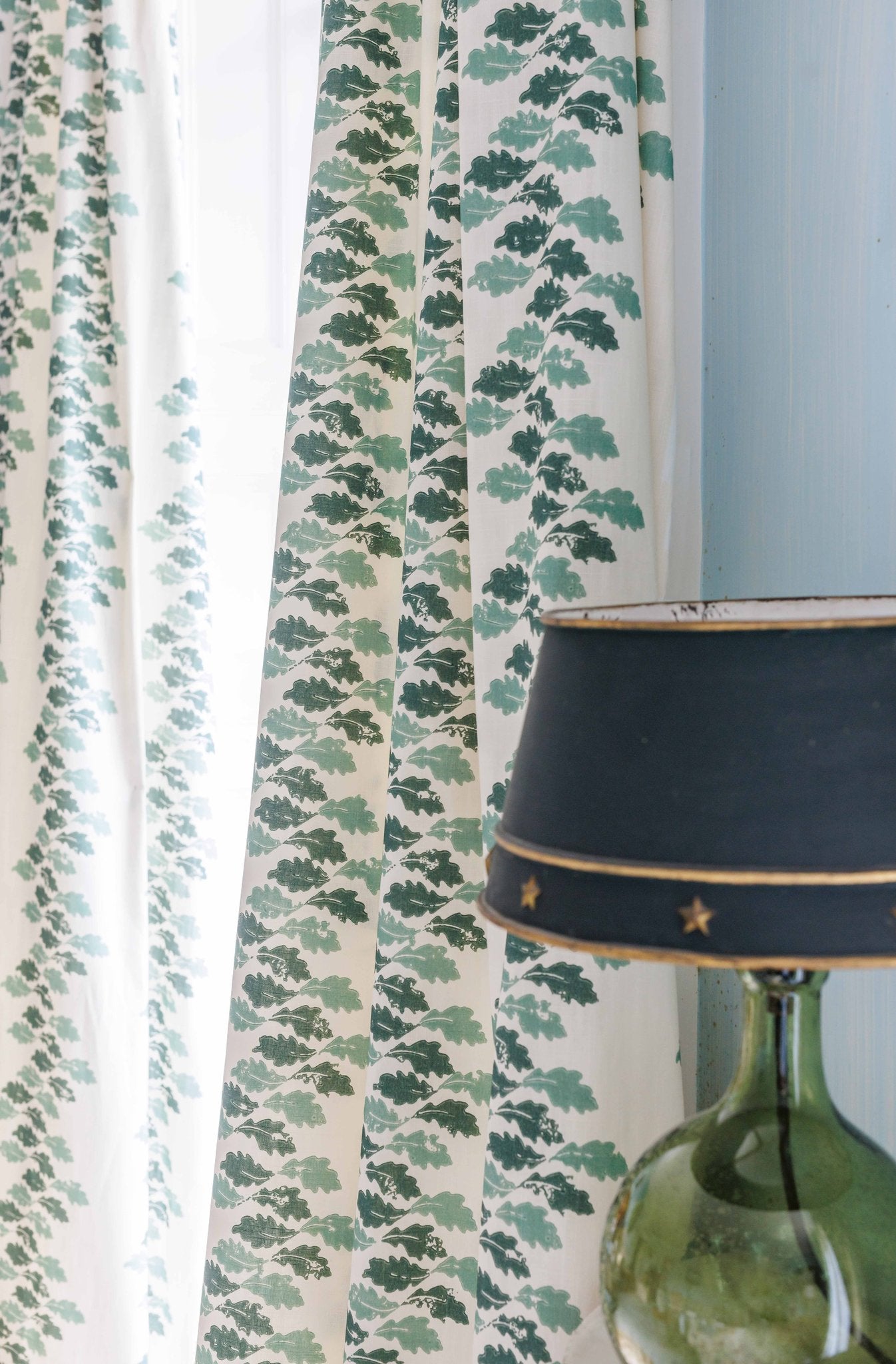 Oak Leaves Roman Blind | Made to Measure | Green