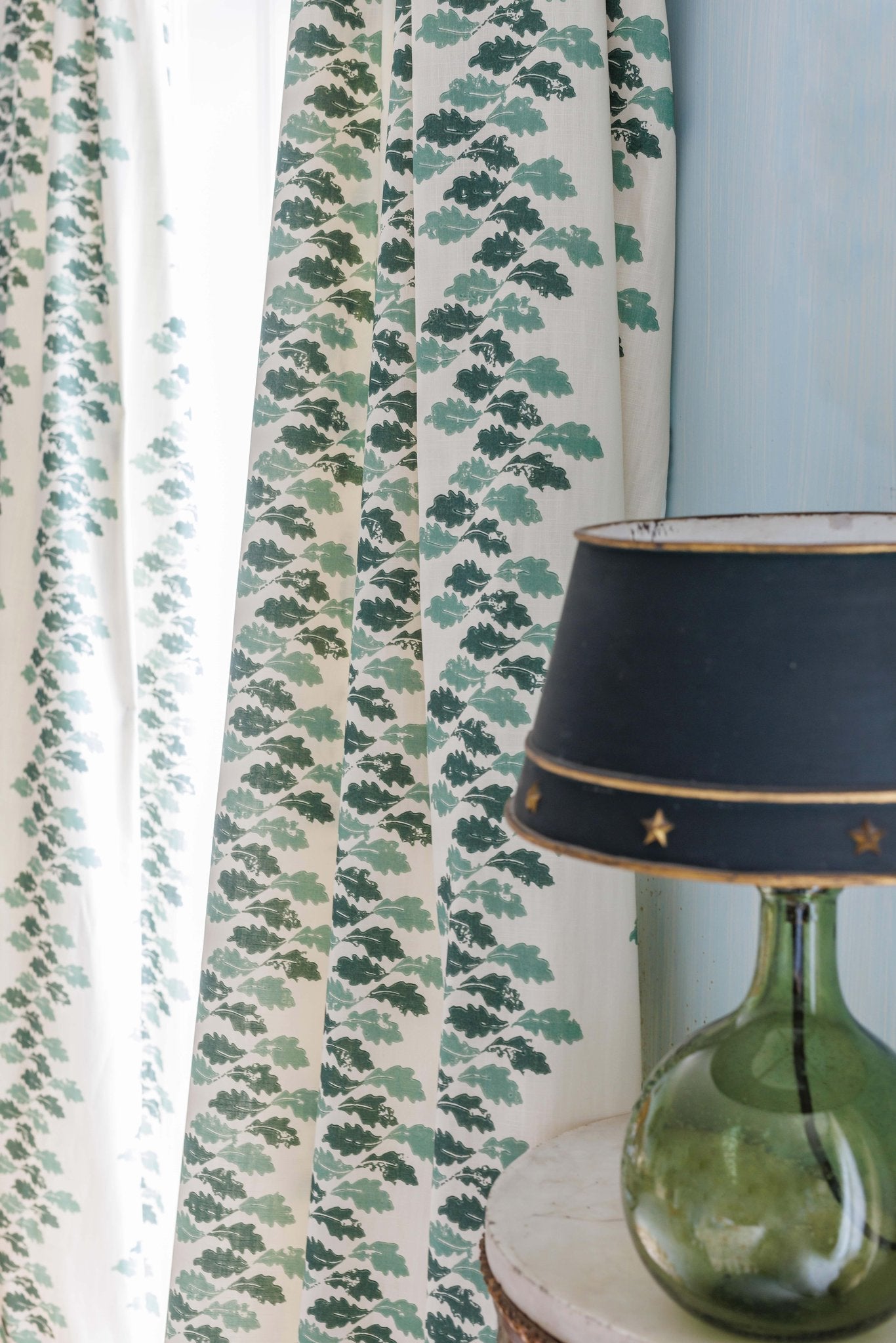 Oak Leaves Roman Blind | Made to Measure | Green