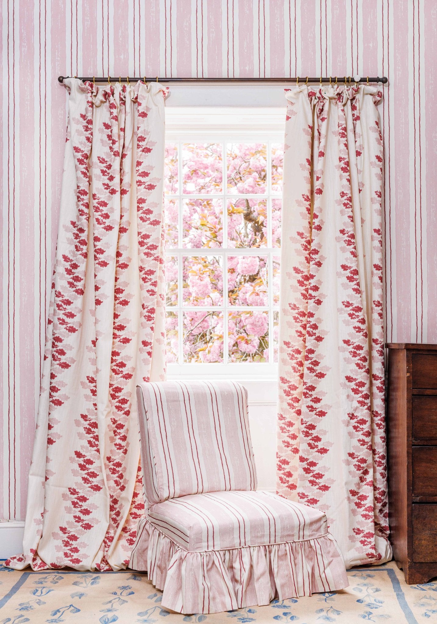 Painter's Stripe Curtains | Made to Measure | Pink
