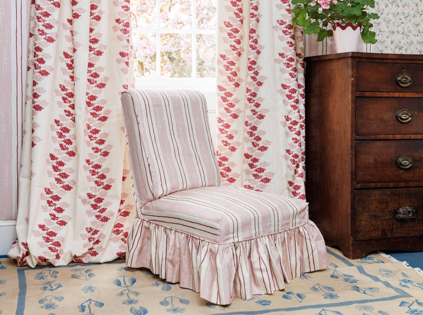 Painter's Stripe Curtains | Made to Measure | Pink