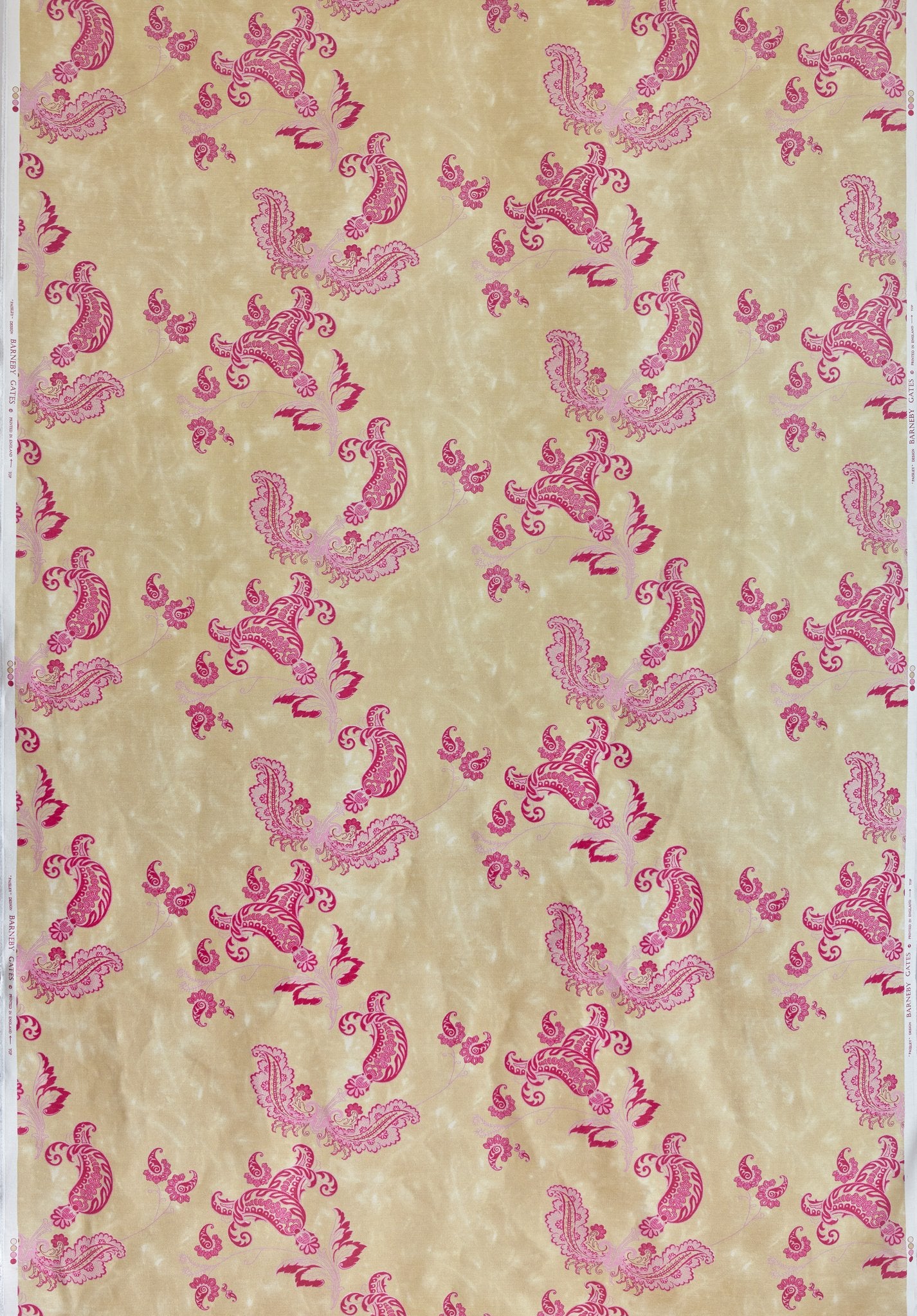 Paisley Curtains | Made to Measure | Hot Pink On Tea Stain