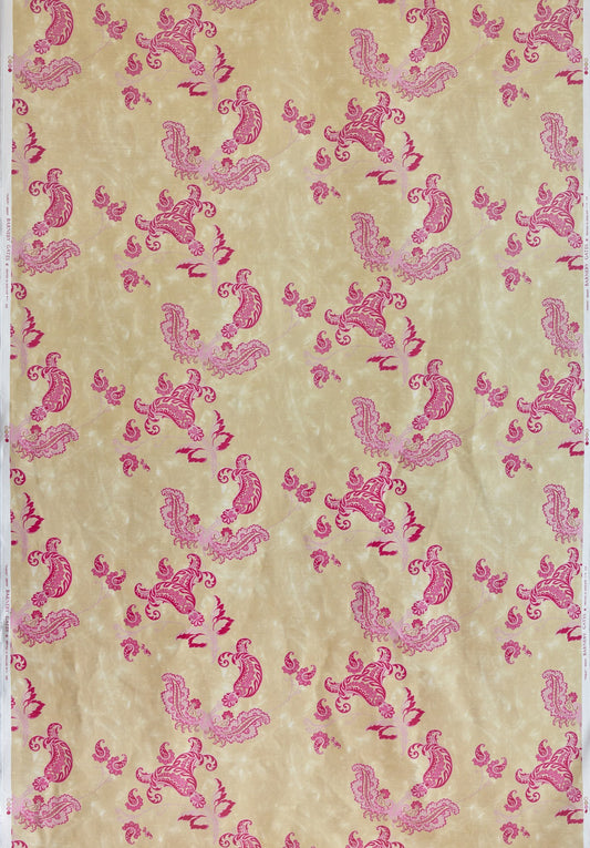 Paisley Curtains | Made to Measure | Hot Pink On Tea Stain