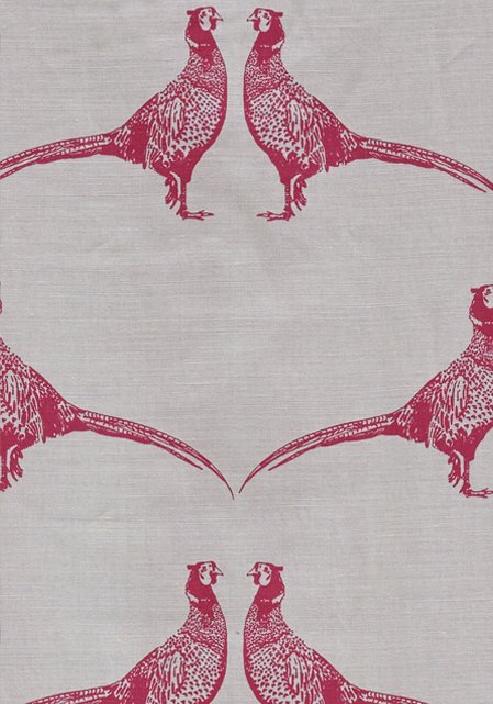 Pheasant Roman Blind | Made to Measure | Pink on Cream