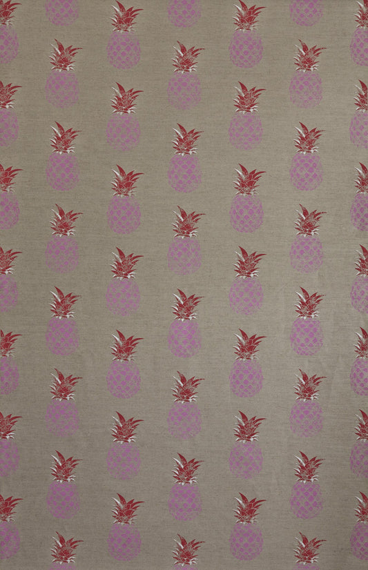 Pineapple Roman Blind | Made to Measure | Pink / Red On Natural