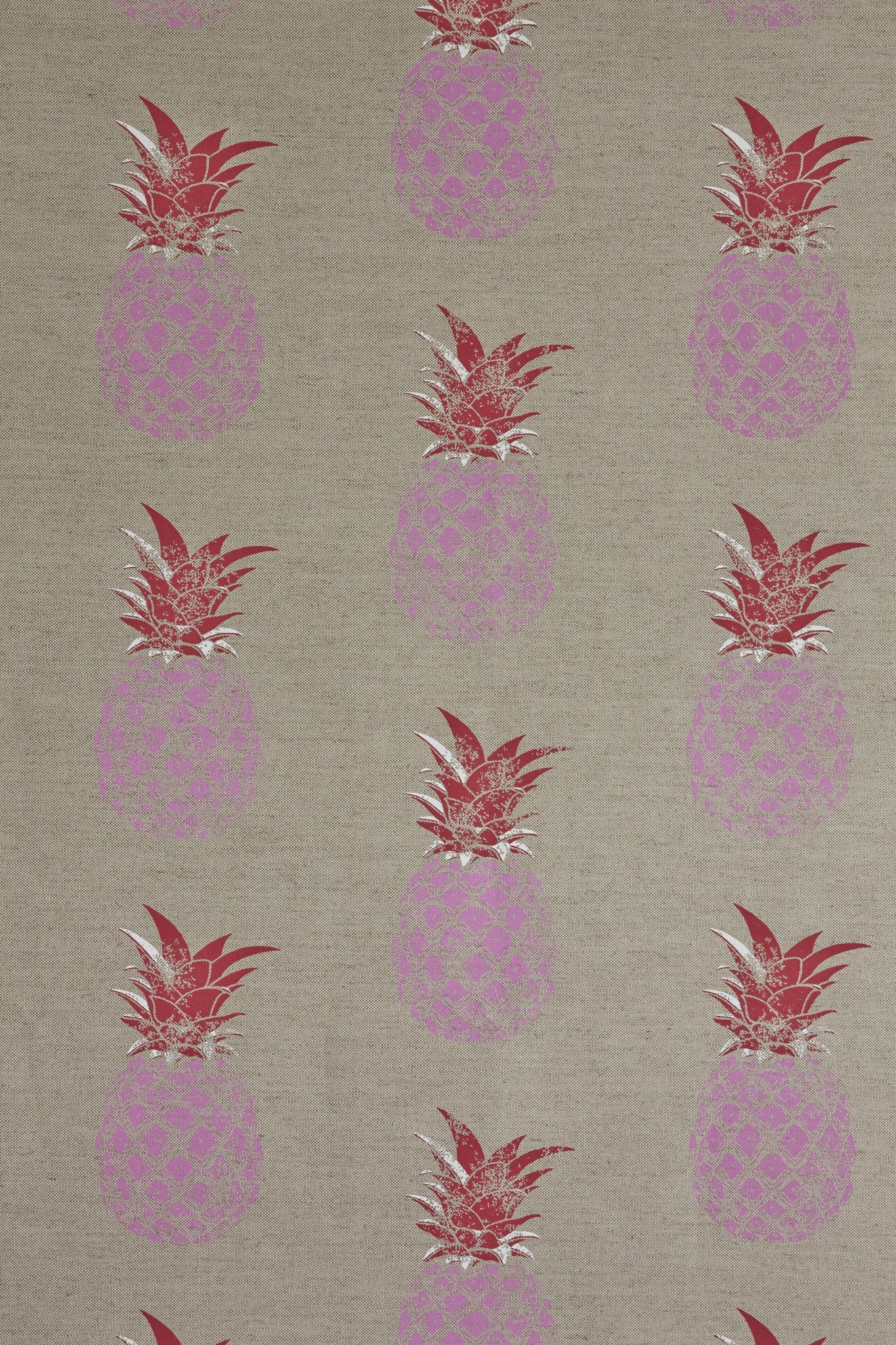Pineapple Roman Blind | Made to Measure | Pink / Red On Natural