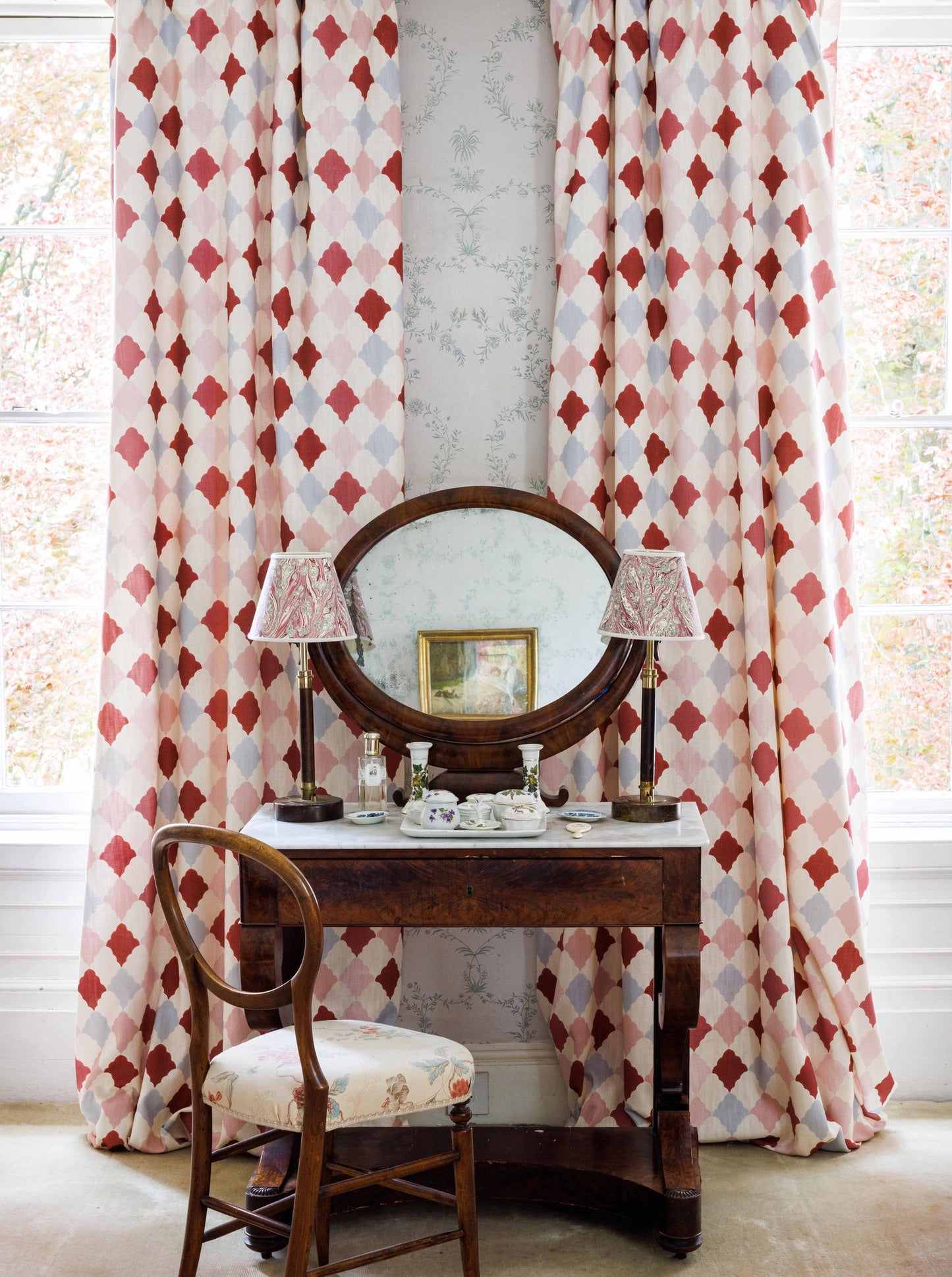 Quilted Harlequin Curtains | Made to Measure | Patchwork Rose